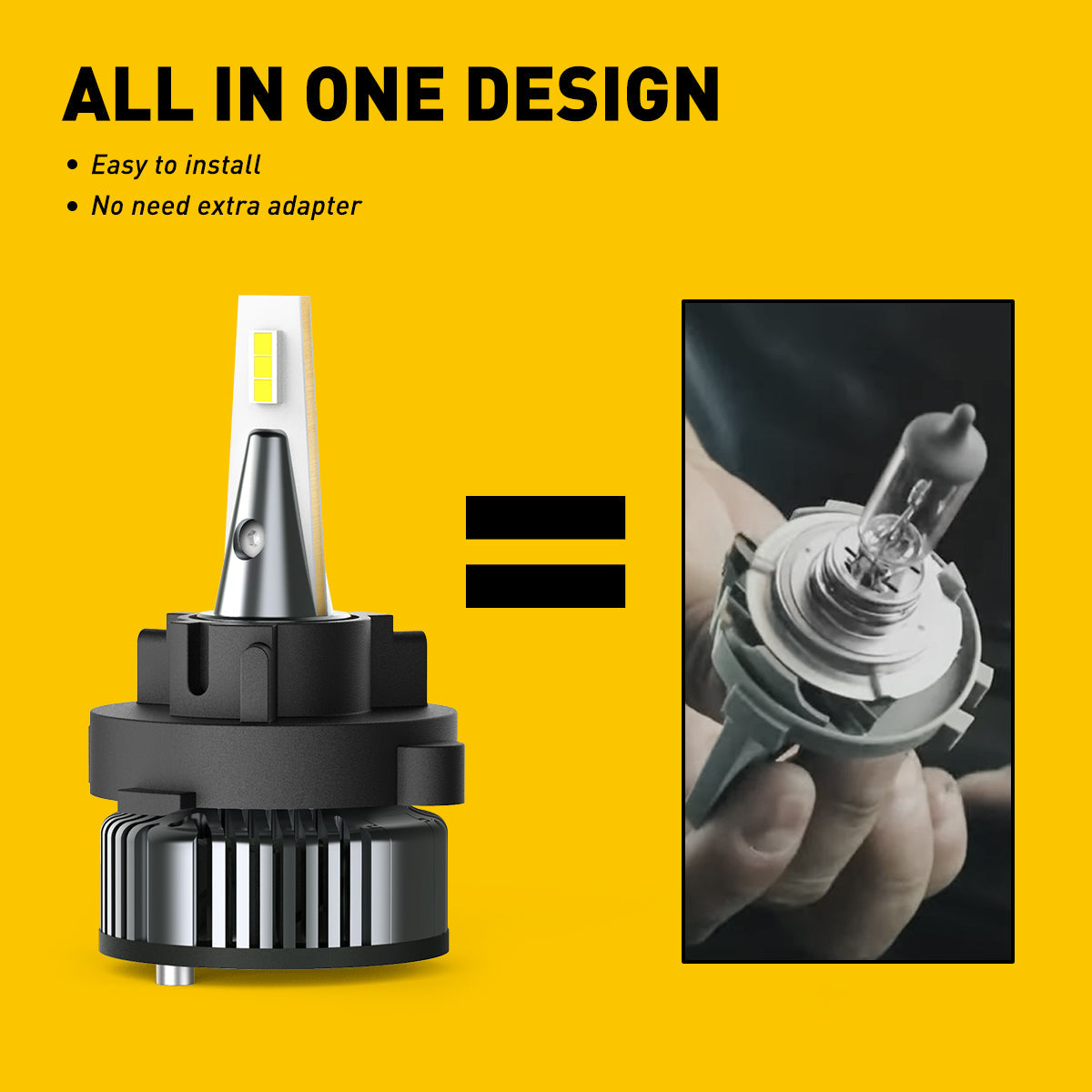 H7 LED Headlight Bulb 16000LM 6500K with Retainer Adapter - Compatible with VW Polo MK5 (2010-2017) & Touran (2010-2018) - Super Bright White Light for Night Driving, Foggy Conditions & Enhanced Road Visibility