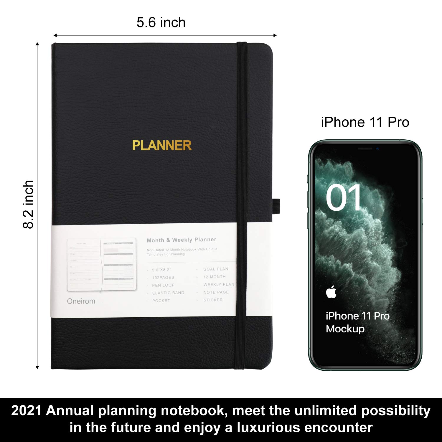 Wisefine Undated Academic Planner 2024-2025 - 5.6