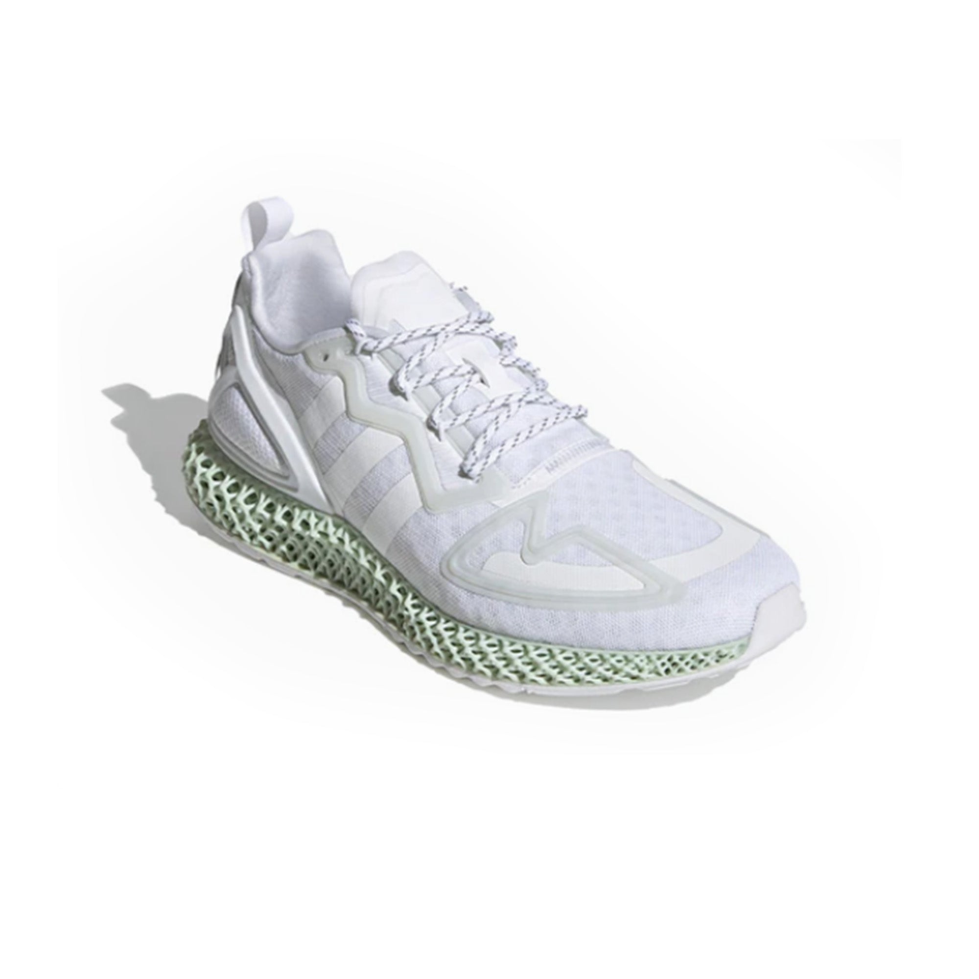 Adidas ZX 2K 4D 'Triple White' Running Shoes for Men (2021) - Lightweight Comfortable Sneakers for Jogging, Gym Workouts & Casual Wear