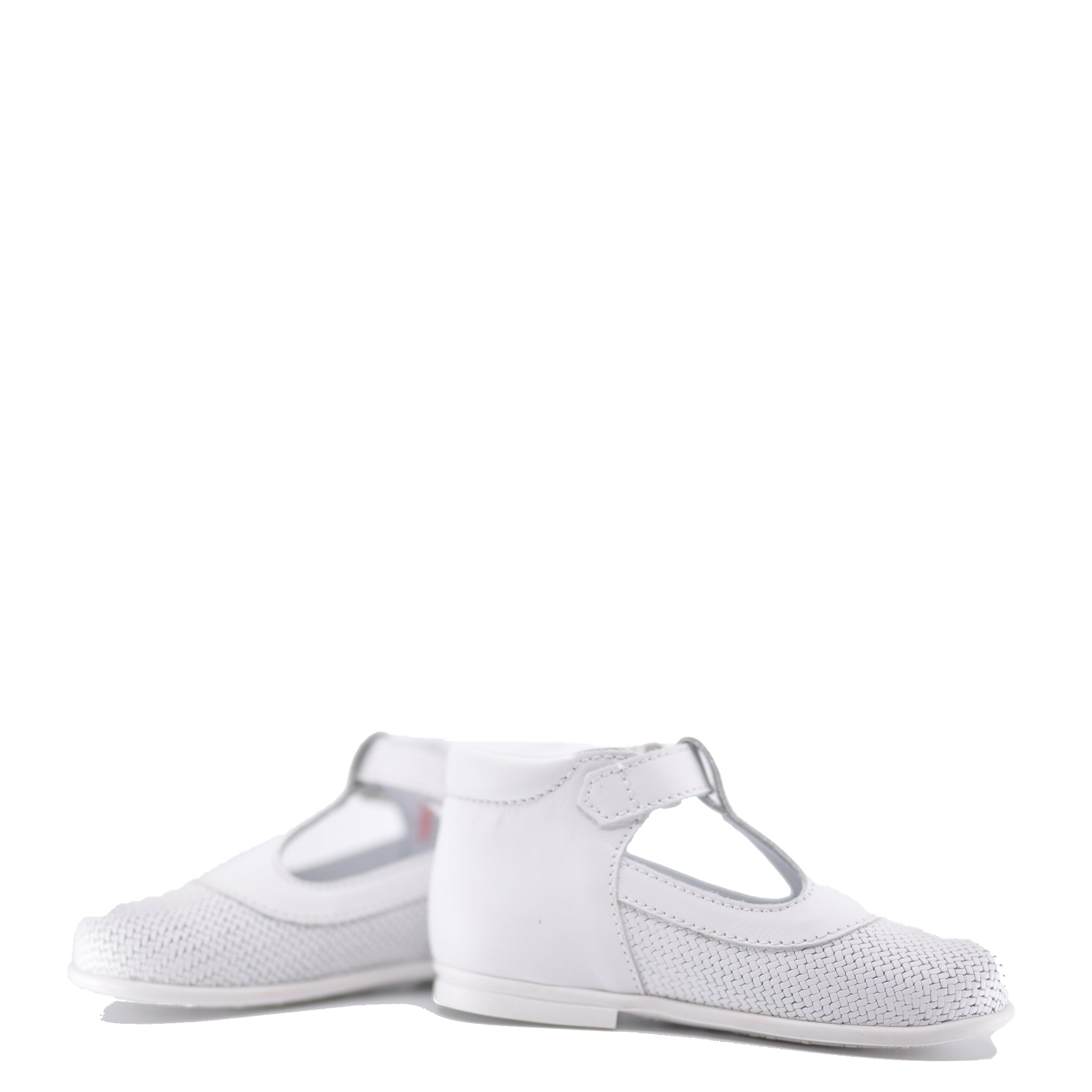 Beberlis White Weave T-Strap Baby Shoes - Soft & Breathable First Walkers for Infants 6-12 Months | Perfect for Special Occasions, Photo Shoots & Everyday Wear