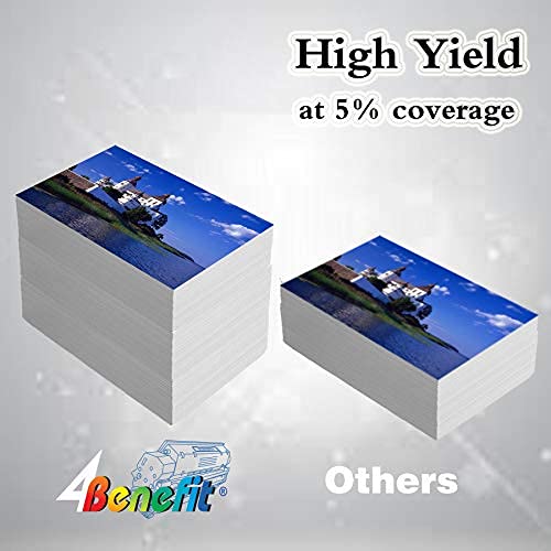 13-Pack 4Benefit HP 02 Ink Cartridge Combo (3 Black, 2 Cyan, 2 Yellow, 2 Magenta, 2 Light Cyan, 2 Light Magenta) - Compatible with HP D7160 D7200 D7260 D7360 Inkjet Printers - Perfect for Home Office Printing, School Projects & Small Business Documents