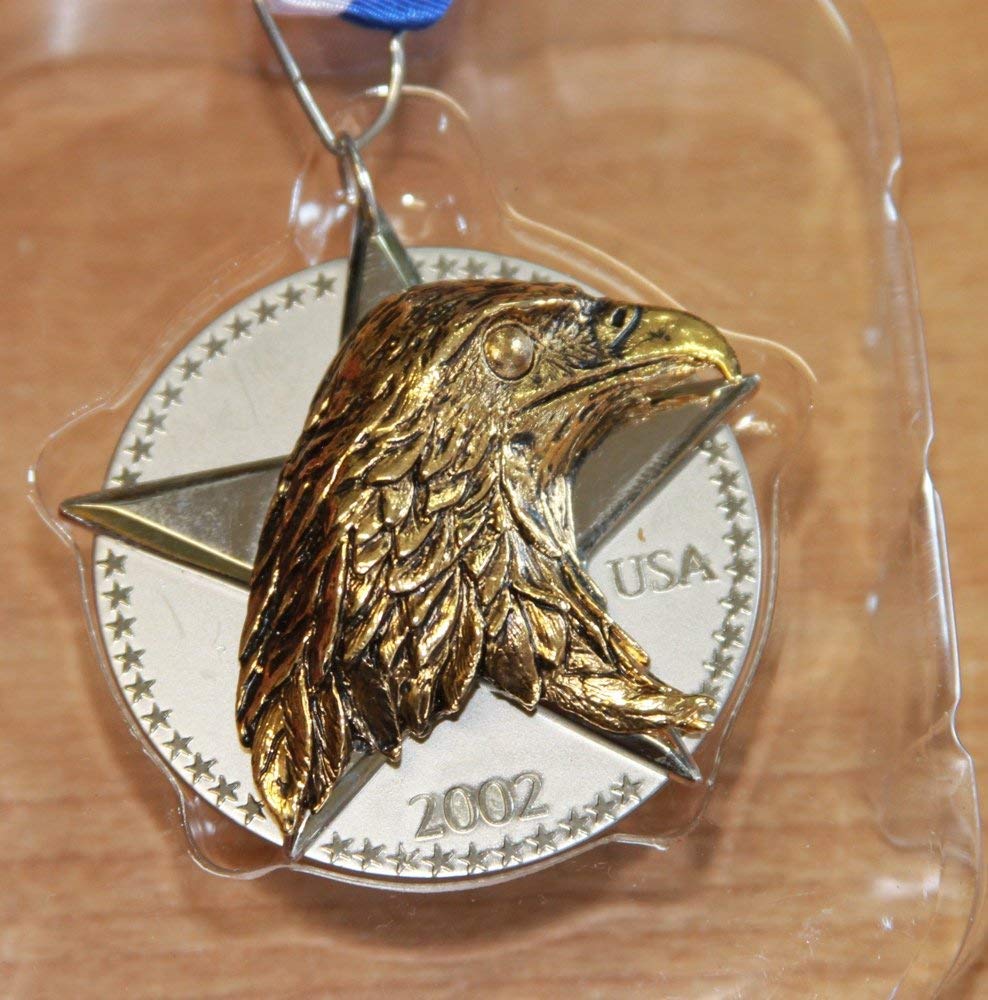 Hallmark 2002 America Medal Ornament QX2936 - Perfect for Christmas Tree Decor, Collectibles & Patriotic Gift Giving