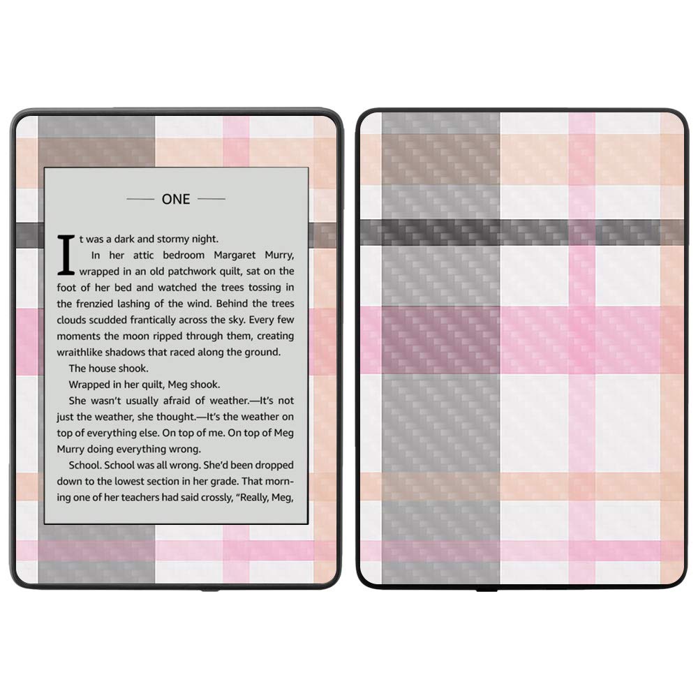 Premium Carbon Fiber Skin for Amazon Kindle Paperwhite 2018 (Waterproof Edition) - Aqua Chevron Design | Protective & Durable Textured Cover | Easy to Apply & Remove | Made in USA | Perfect for Travel, Reading & Outdoor Use