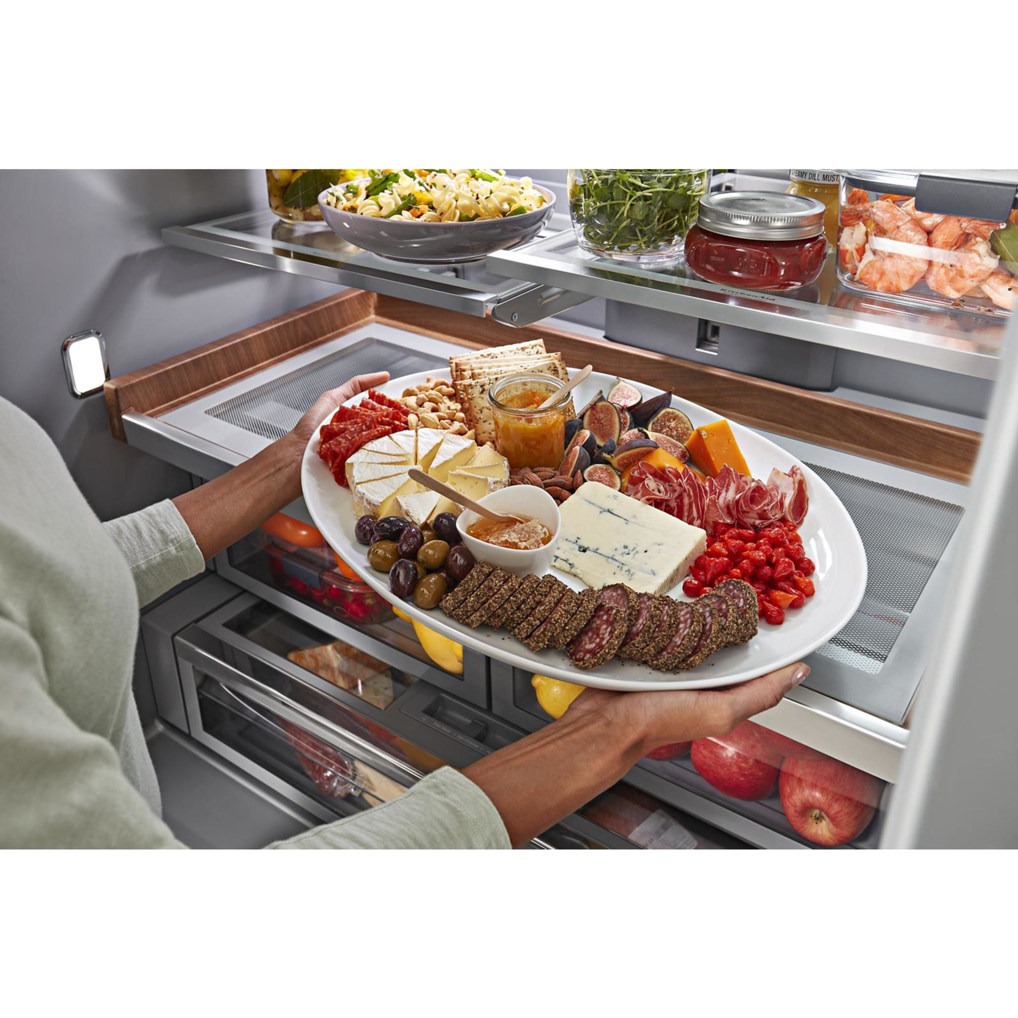 KitchenAid KRFF577KBS 36-Inch French Door Refrigerator with Black Stainless Steel Finish - Perfect for Modern Kitchens & Entertaining