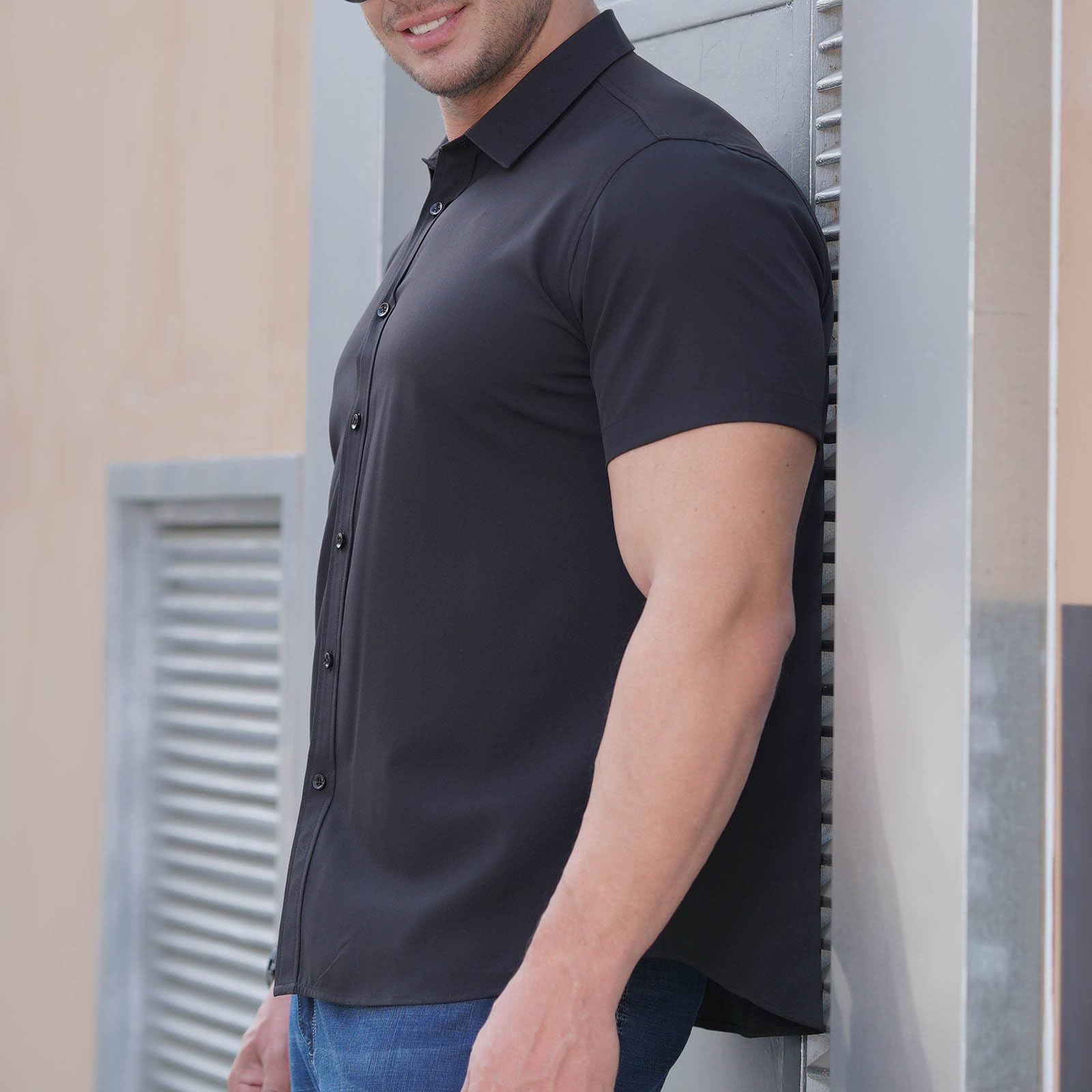 Men's Short Sleeve Button Down Dress Shirts - Wrinkle Free Business Casual Work Shirts for Summer 2024 | Office Wear & Smart Casual Outfits