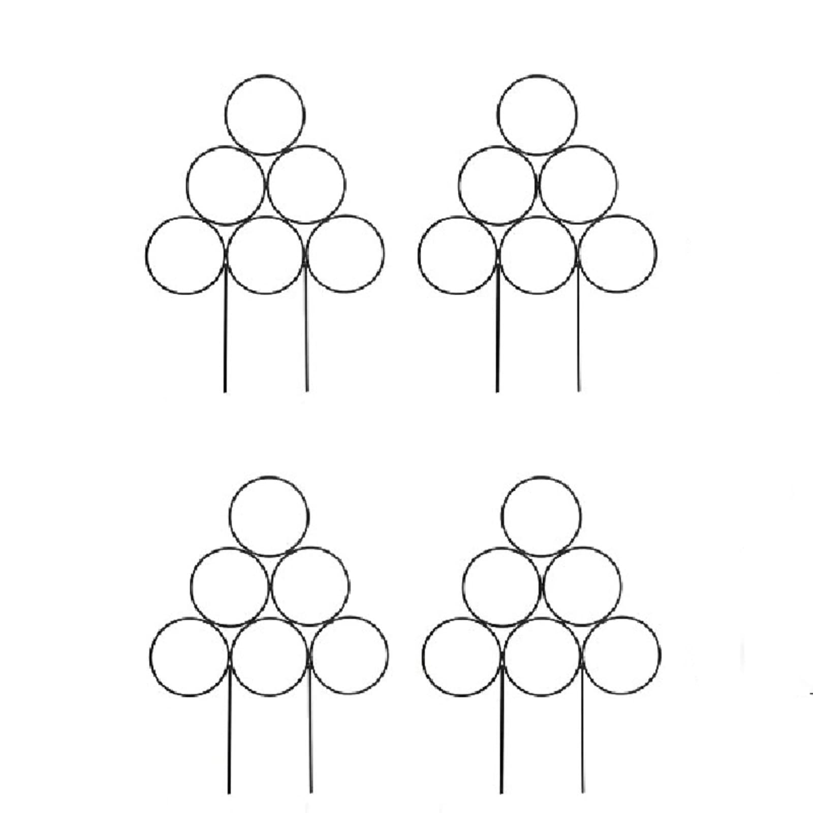 4-Pack Stackable Iron Plant Climbing Frame - Houseplant Trellis for Vines, Flowers & Decorative Plants | Indoor/Outdoor Garden Support for Pothos, Roses & Climbing Plants