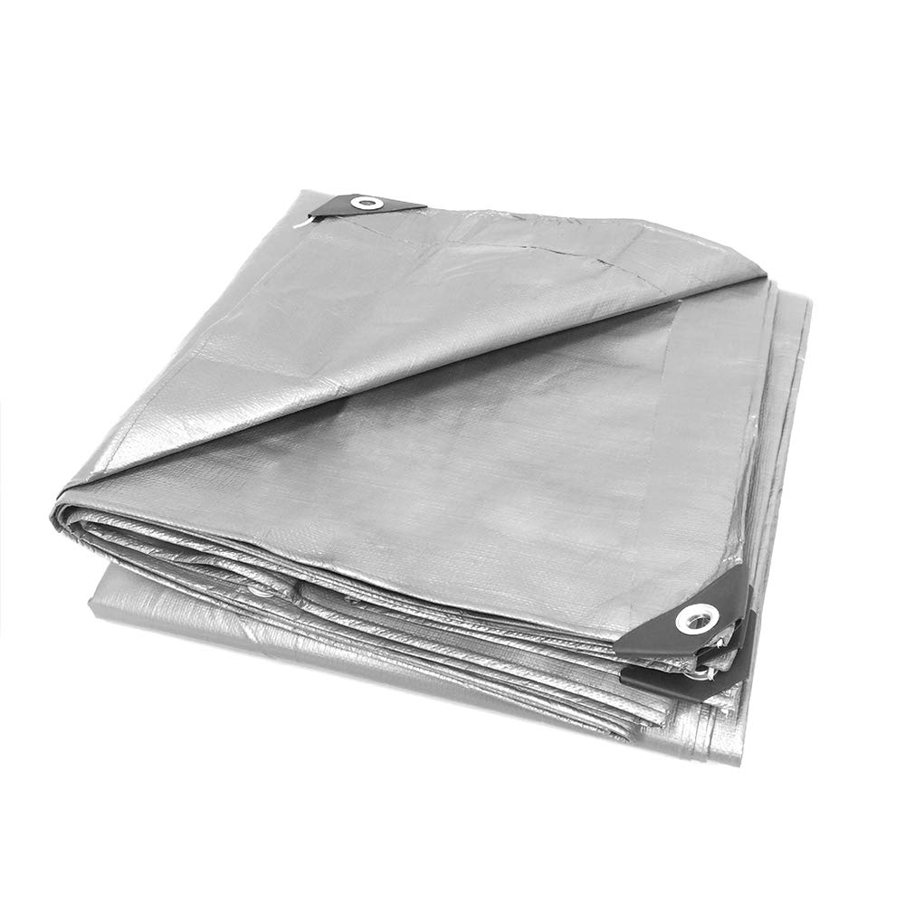 10 Mil 20x40FT Heavy Duty Waterproof Tarpaulin Cover - UV & Rip Resistant, Reinforced Edges for Boat, RV, Canopy, Camping Tent, Shelter - Perfect for Outdoor Protection and Emergency Use