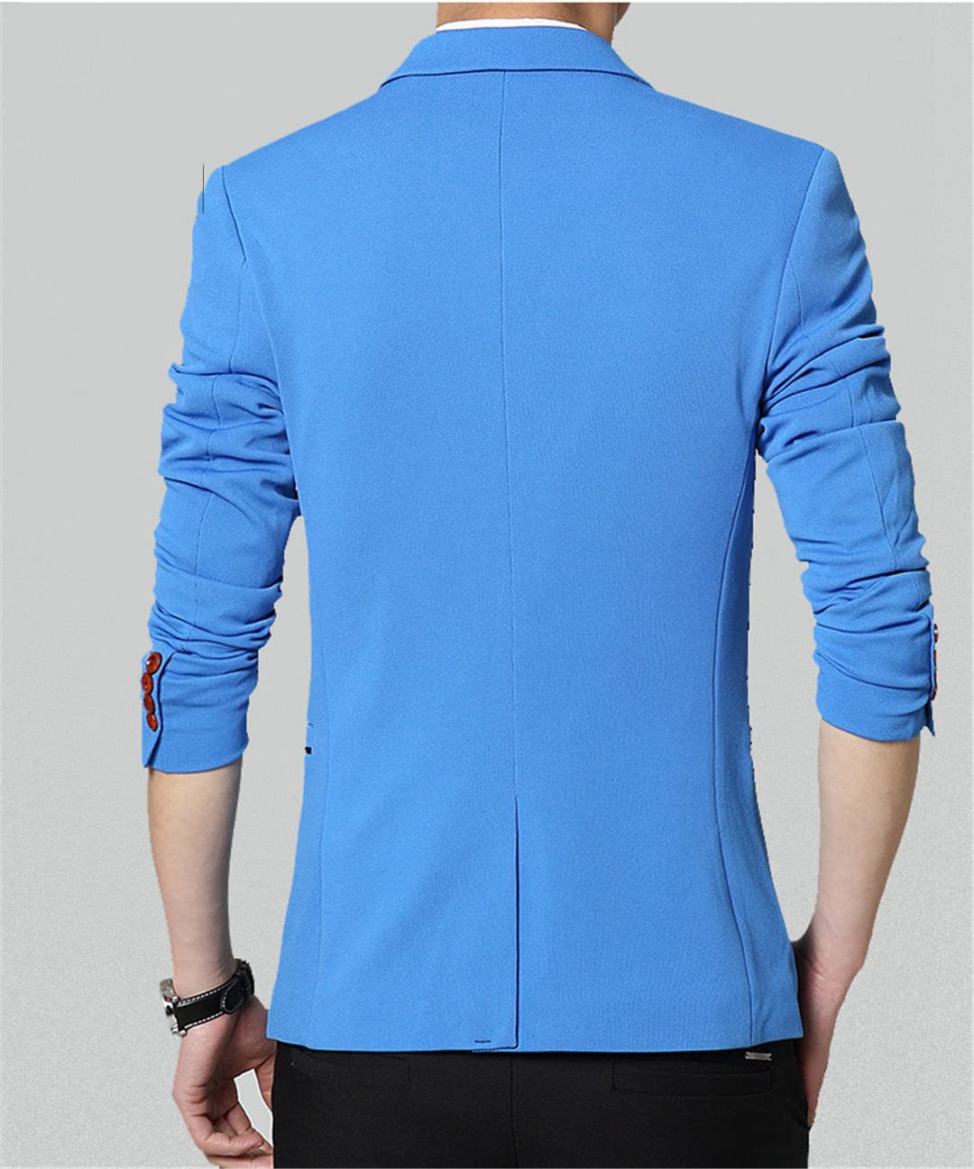 Men's Slim Fit Single Button Business Blazer - Cotton Casual Suit Jacket for Spring & Autumn | Office Wear, Business Meetings, Smart Casual Outfits