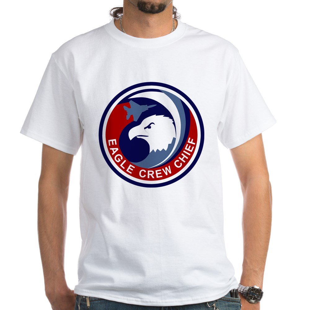 F-15 Eagle Graphic White Cotton T-Shirt - 100% Soft Breathable Men's Tee - Military Aviation Enthusiast Apparel for Casual Wear & Gifts