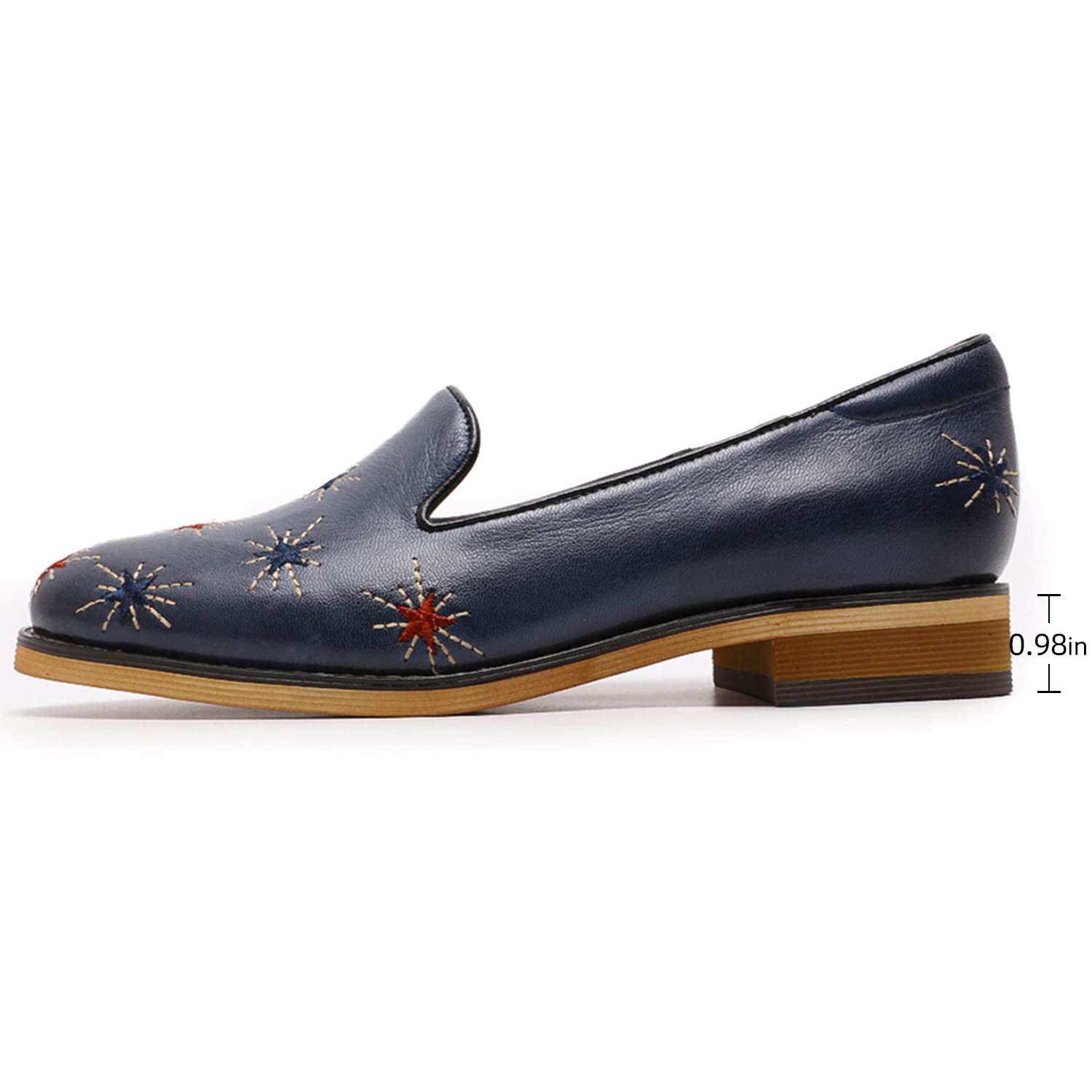 Women's Leather Penny Loafers Slip-On Flats - Comfortable Office & Casual Shoes for Ladies | Perfect for Work, Travel & Everyday Wear
