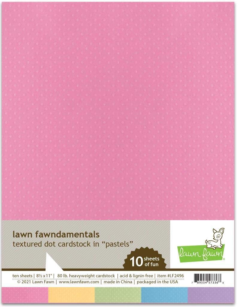 Lawn Fawn LF2496 Textured Dot Cardstock - Pastel Colors for Scrapbooking, Card Making & DIY Crafts | Premium Quality Paper for Handmade Greeting Cards, Invitations & Paper Projects