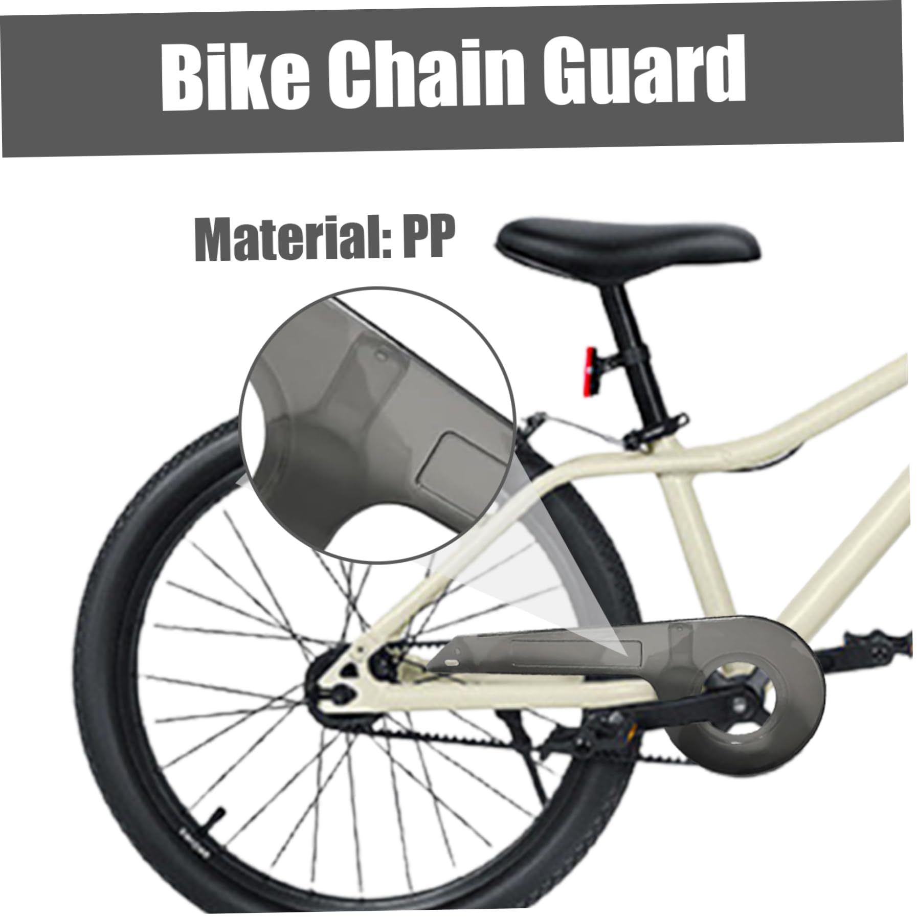 Universal Bike Chain Guard for 32-36 Teeth - Durable Transparent Black Bicycle Chain Cover for Kids & Adults - Perfect for Mountain Bikes, Road Bikes & Commuter Bikes - Essential Bike Accessories for Safety & Protection