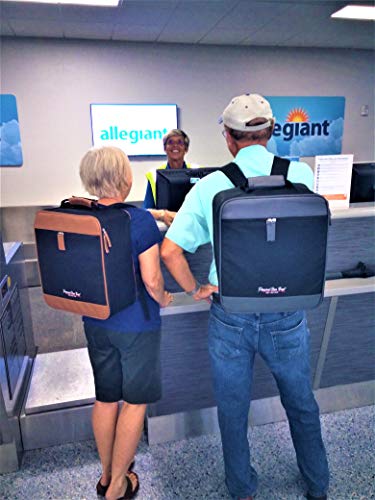 Allegiant Approved Personal Item Carry-On Bag - Lightweight Travel Backpack & Duffle Bag for Airlines (Black/Beige) - Perfect for Air Travel, Weekend Trips & Gym Use