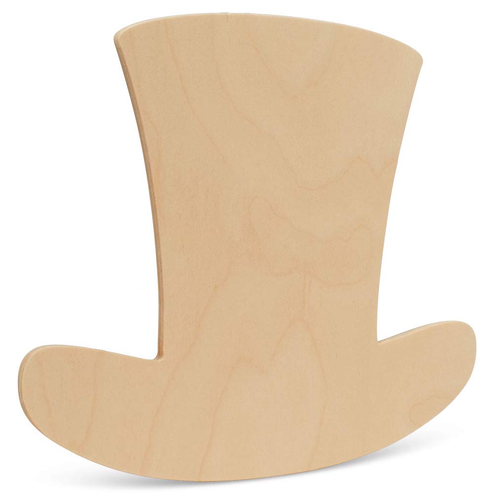 St. Patrick's Day Wood Leprechaun Hat Cutout - 10 Inch Unfinished Wooden Top Hat Decor for DIY Crafting, Painting, and Party Decorations - Pack of 1 by Woodpeckers - Perfect for Home, Office, Classroom, and Irish-Themed Celebrations