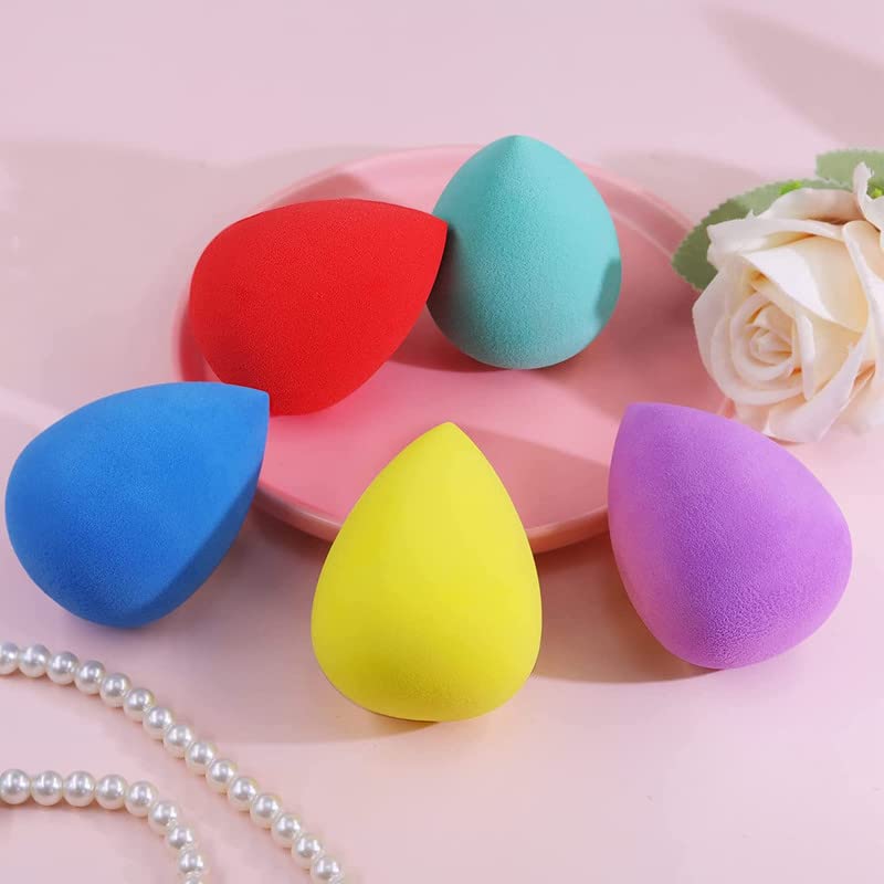 FAMEZA 5-Piece Makeup Sponge Set - Latex-Free Beauty Blender for Foundation, Cream & Powder - Multi-Colored Bouncy Sponges for Flawless Makeup Application - Perfect for Daily Use, Travel & Professional Makeup Kits