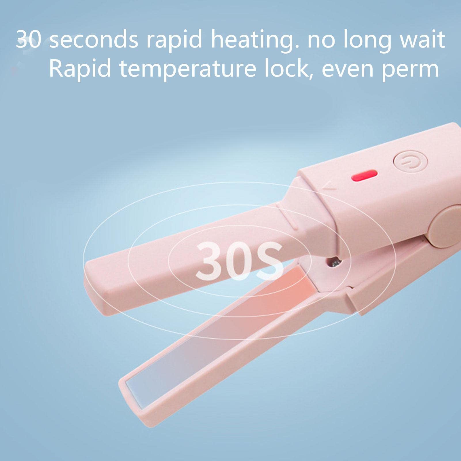 Portable Cordless USB Hair Straightener - Travel Flat Iron for Short & Long Hair | USB-Powered, No Battery Needed | Perfect for Home, Travel & On-the-Go Styling