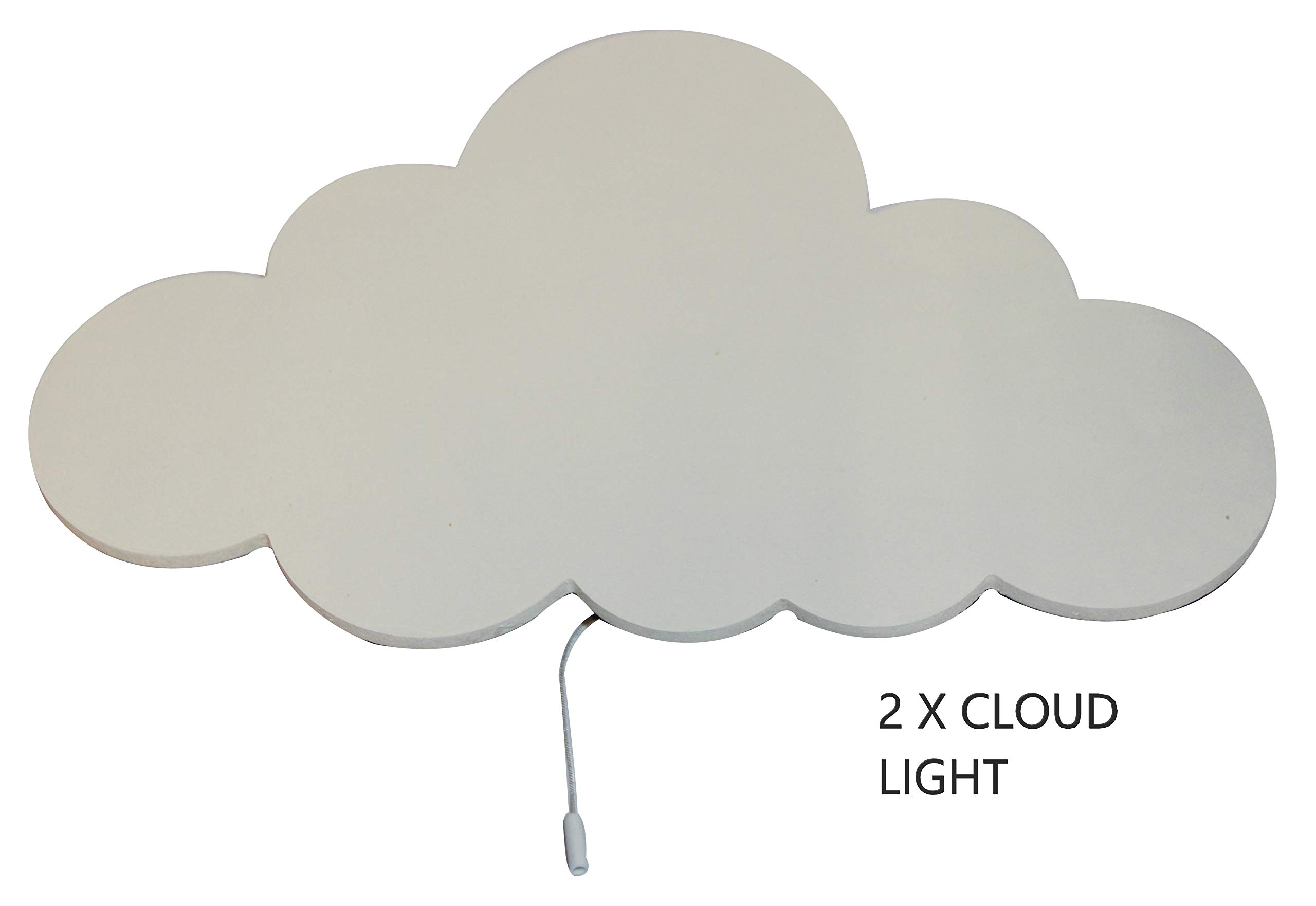 Wooden LED Night Light Set of 5 - Nursery Boys Baby Kids Room Decor Wall Light (Baby Pink) | Perfect for Bedrooms, Playrooms & Children's Bedtime Safety
