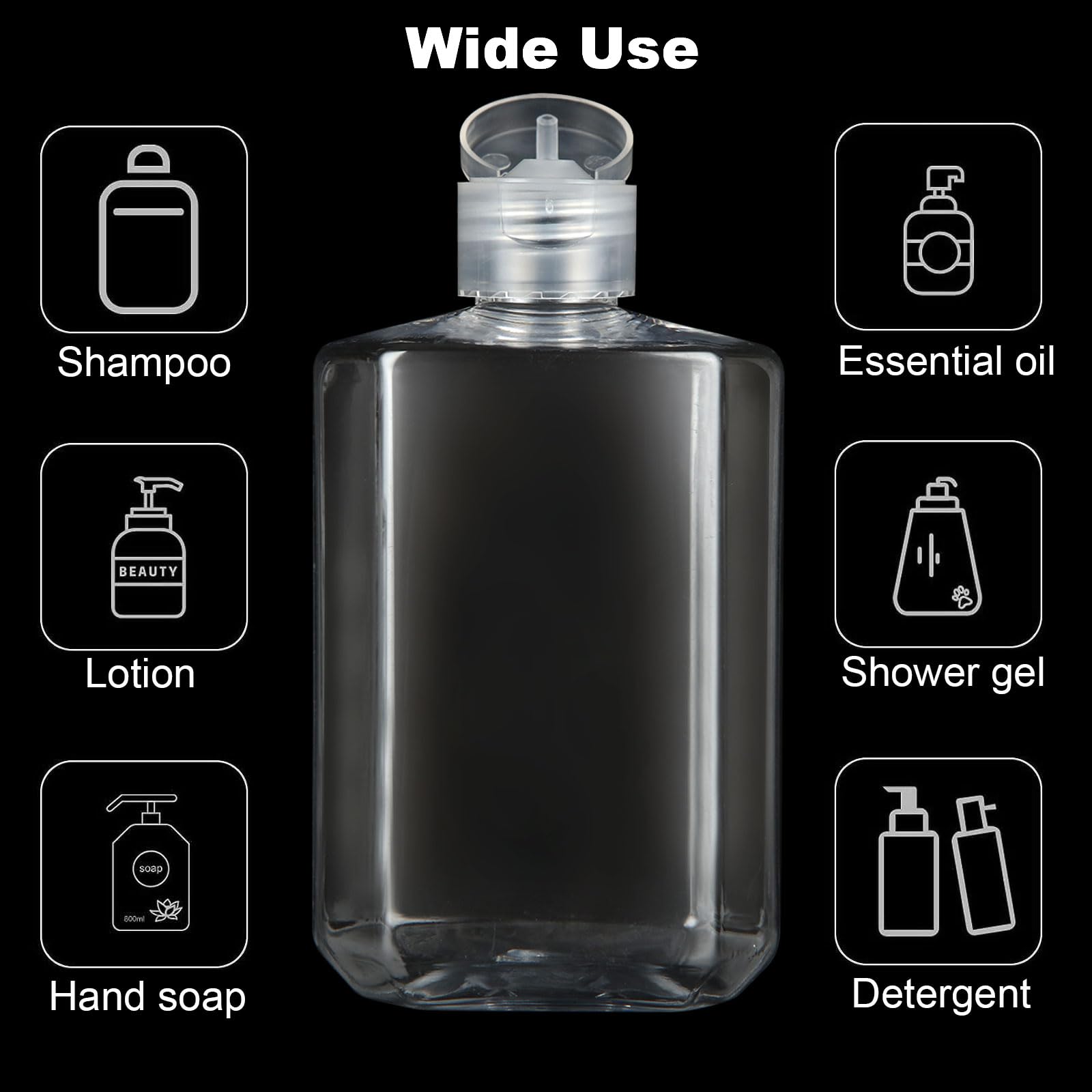 APACALI 30 Pack 4 oz (120ml) Clear Plastic Travel Bottles for Toiletries - Refillable Leakproof Empty Cosmetic Containers with Caps - Perfect for Shampoo, Lotion, Toner, Body Wash & Travel Essentials
