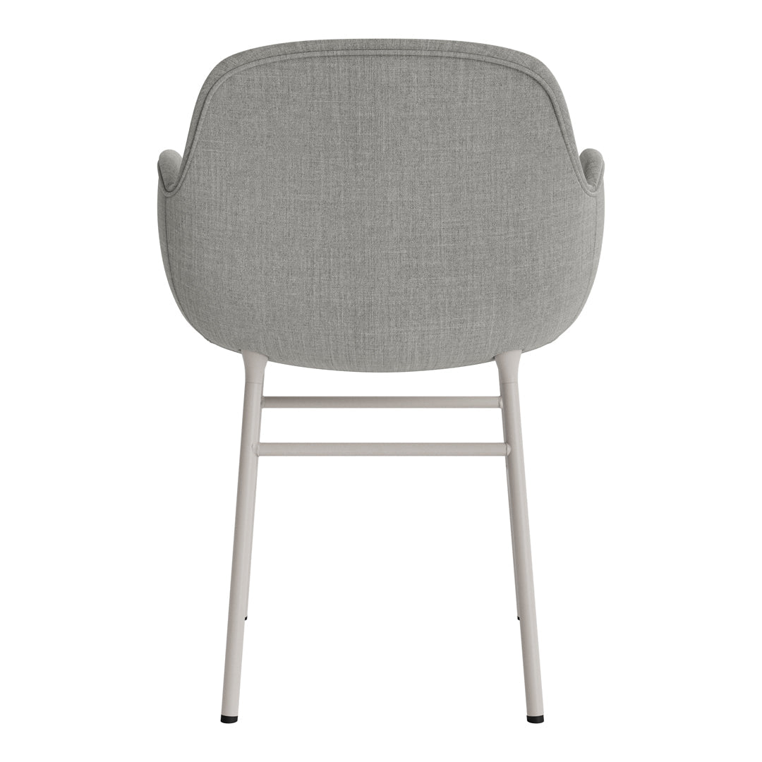 Modern Form Armchair with Sturdy Metal Legs & Soft Upholstery - Perfect for Living Room, Office, or Reading Nook