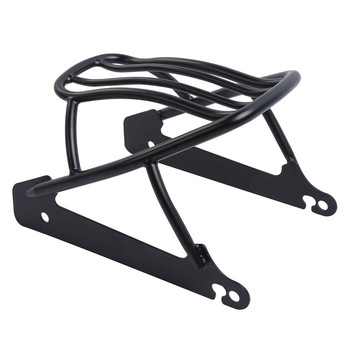 TCT-MOTORPARTS Black Heavy-Duty Solo Luggage Rack for Harley Dyna Street Bob & Super Glide 2006-2017 Models (Replaces OEM 52796-09) - Perfect for Motorcycle Touring & Daily Commuting