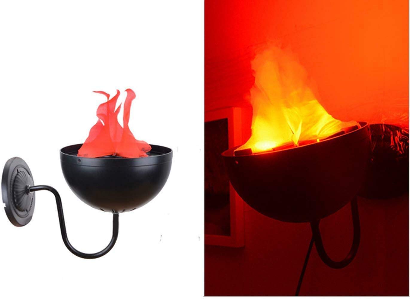 3D LED Flickering Flame Light - Electronic Brazier Lamp with Realistic Fire Simulation Effect for Halloween, Christmas, Party & Stage Decor - Wall Mounted Fake Fireplace Lighting (Perfect for Home Theater, Wedding Centerpieces & Outdoor Patio Ambiance)