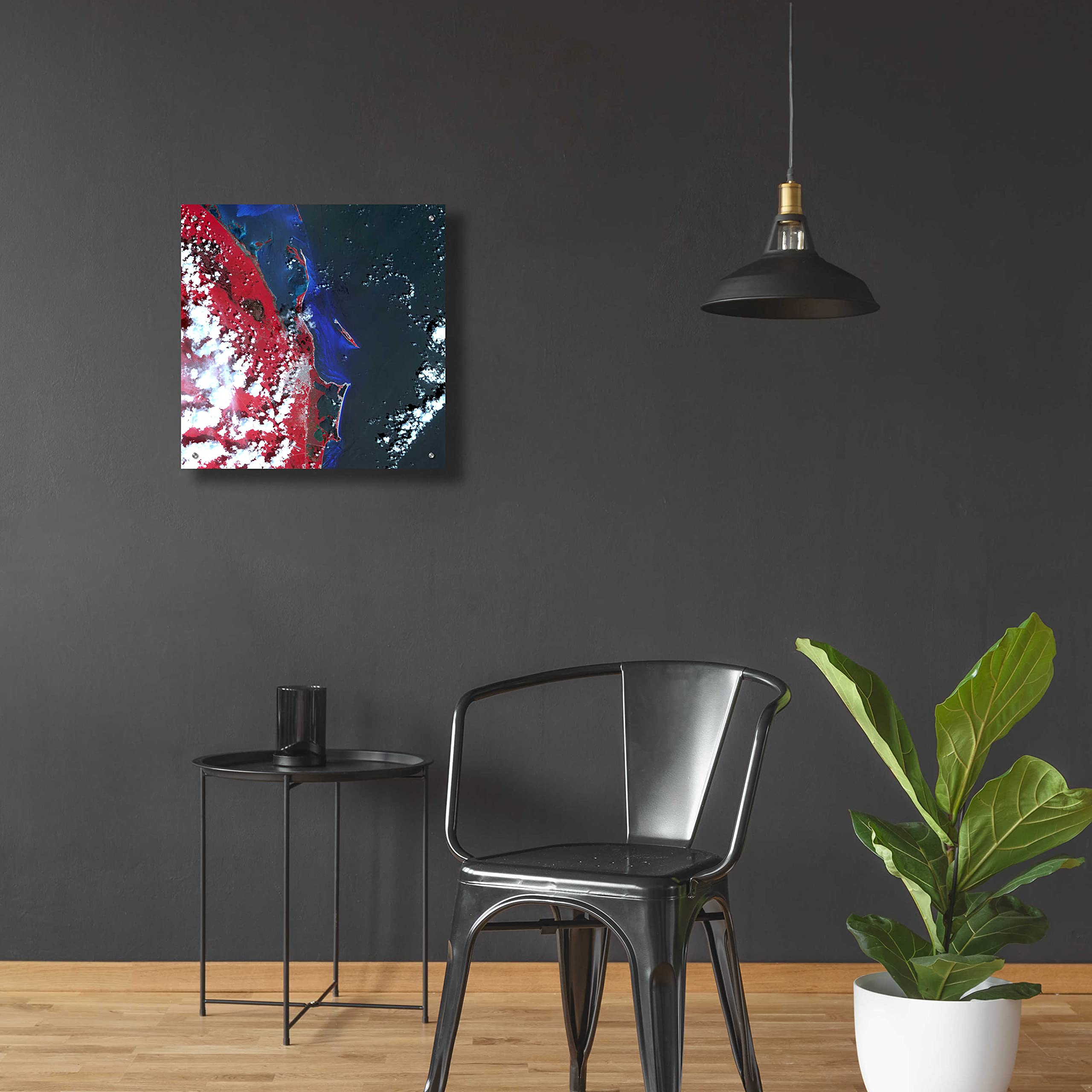 Epic Art 'Earth as Art: Cancun' Acrylic Glass Wall Decor - 24x24 Inches Modern Home & Office Artwork - Perfect for Living Room, Bedroom, or Office Wall Decoration