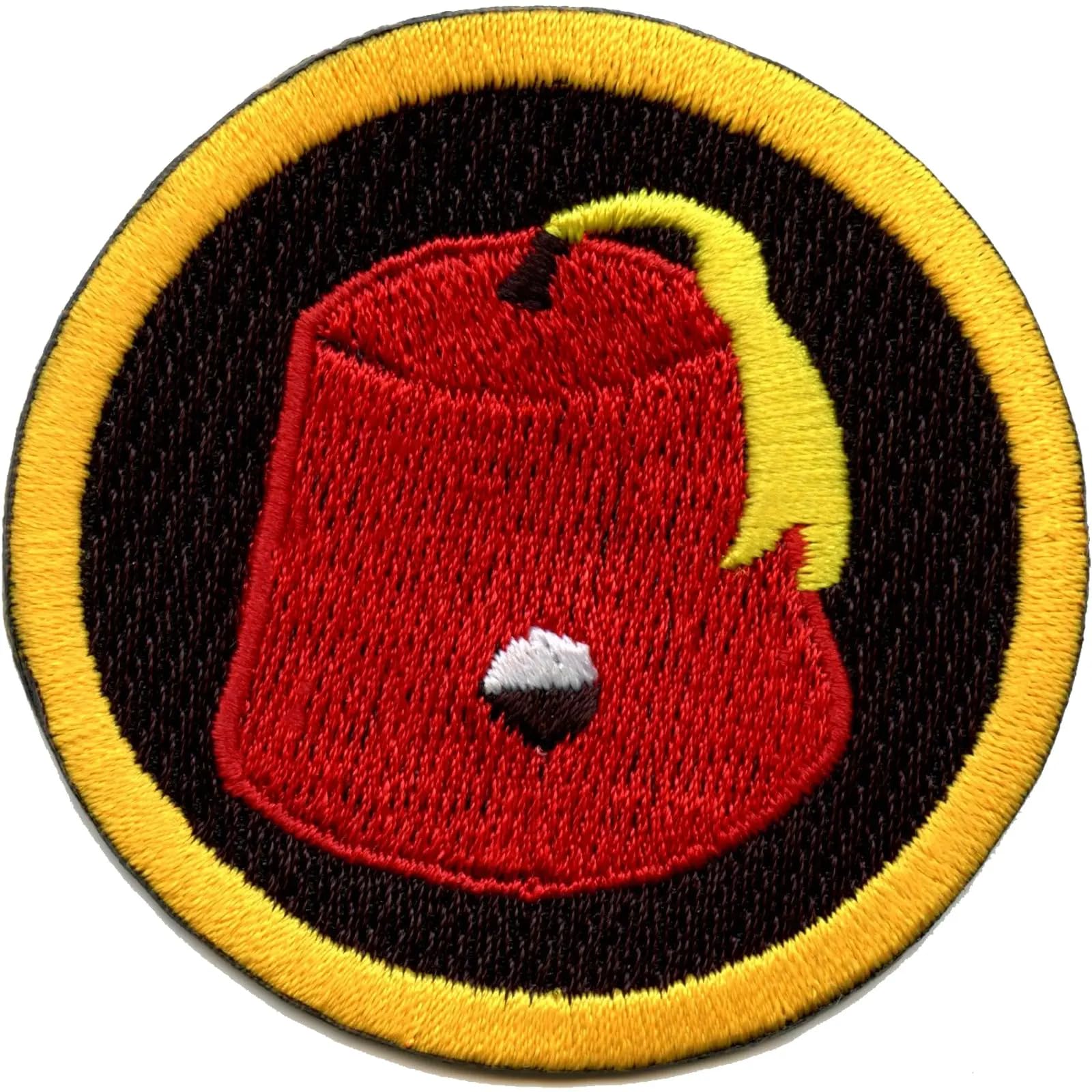 Shriners Hat Badge Patch - Wilderness Fez Scout Sash Iron-On Embroidered Emblem - Perfect for Fraternal Orders, Costumes & Scouting Events