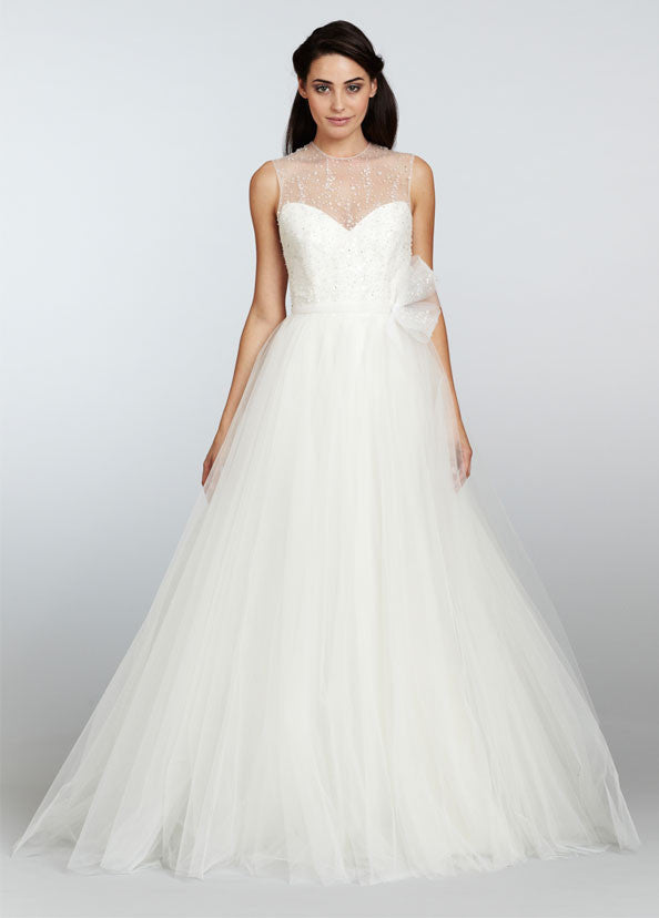 Tara Keely TK2302 Sample Wedding Gown - Elegant Lace Bridal Dress for Bride, Perfect for Church Ceremony & Outdoor Wedding Photos