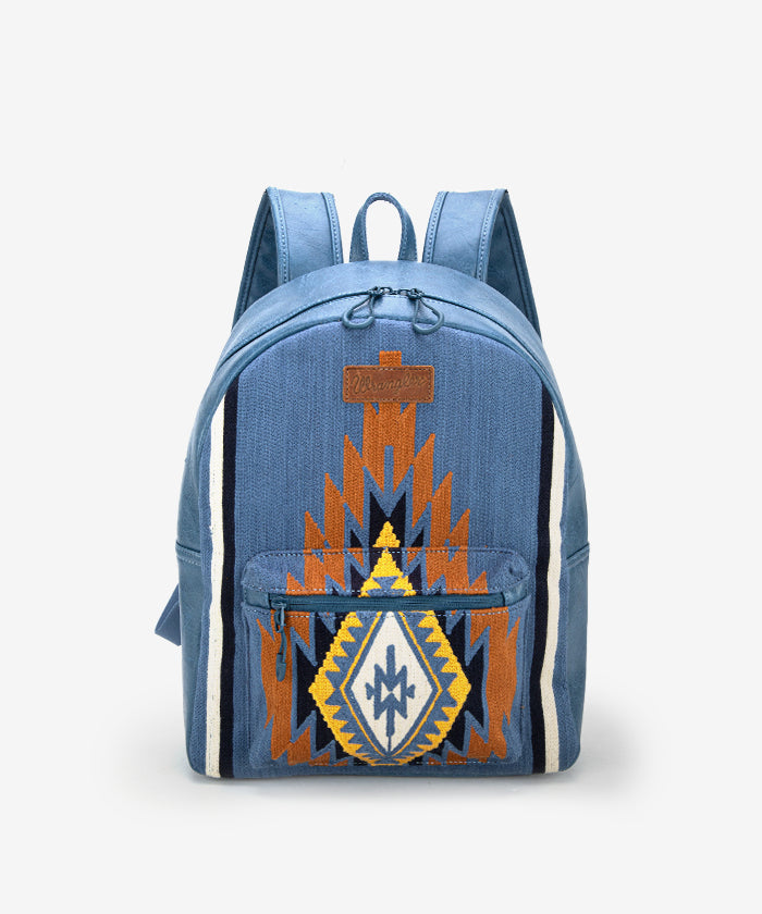 Wrangler Aztec Knitted Backpack - Stylish & Durable College Backpack for Women & Men - Perfect for School, Travel & Outdoor Adventures