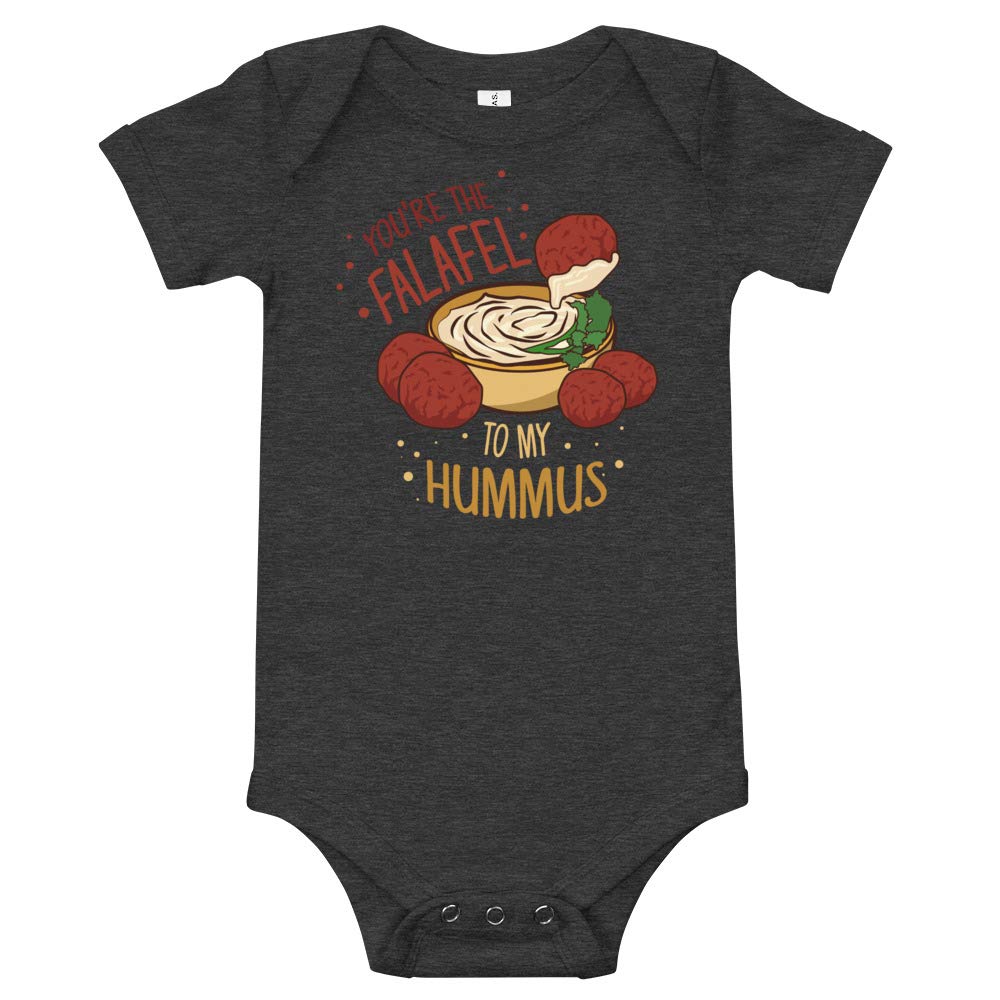 Funny Baby Onesie - 'You're The Falafel to My Hummus' Middle Eastern Arabic Food Bodysuit | Cute Infant Outfit for Boys & Girls 3-24 Months | Perfect for Family Gatherings & Cultural Celebrations