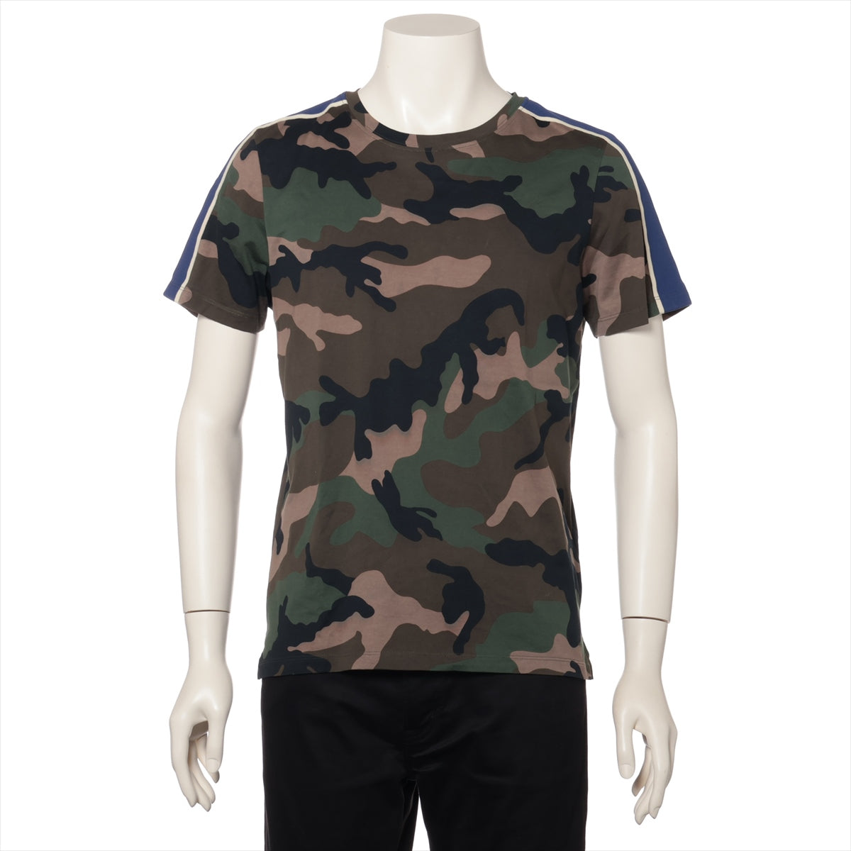 Valentino Camouflage Cotton Nylon T-Shirt for Men - Comfortable Casual Streetwear Top for Everyday Wear & Outdoor Activities