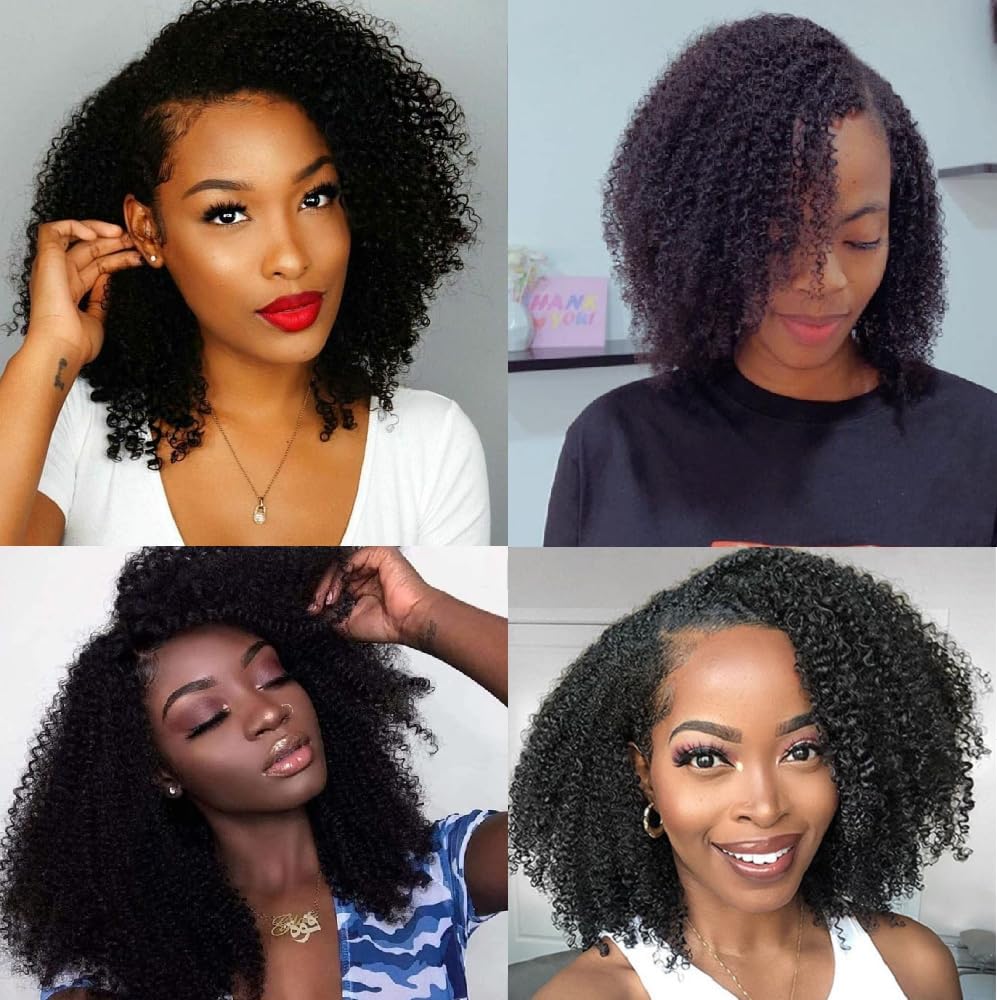 100% Unprocessed Virgin Mongolian Afro Kinky Curly Human Hair Bundles (22 22 22 Inch) - Natural Black Hair Extensions for African American Women | Perfect for Protective Styles, Weaves & Braiding