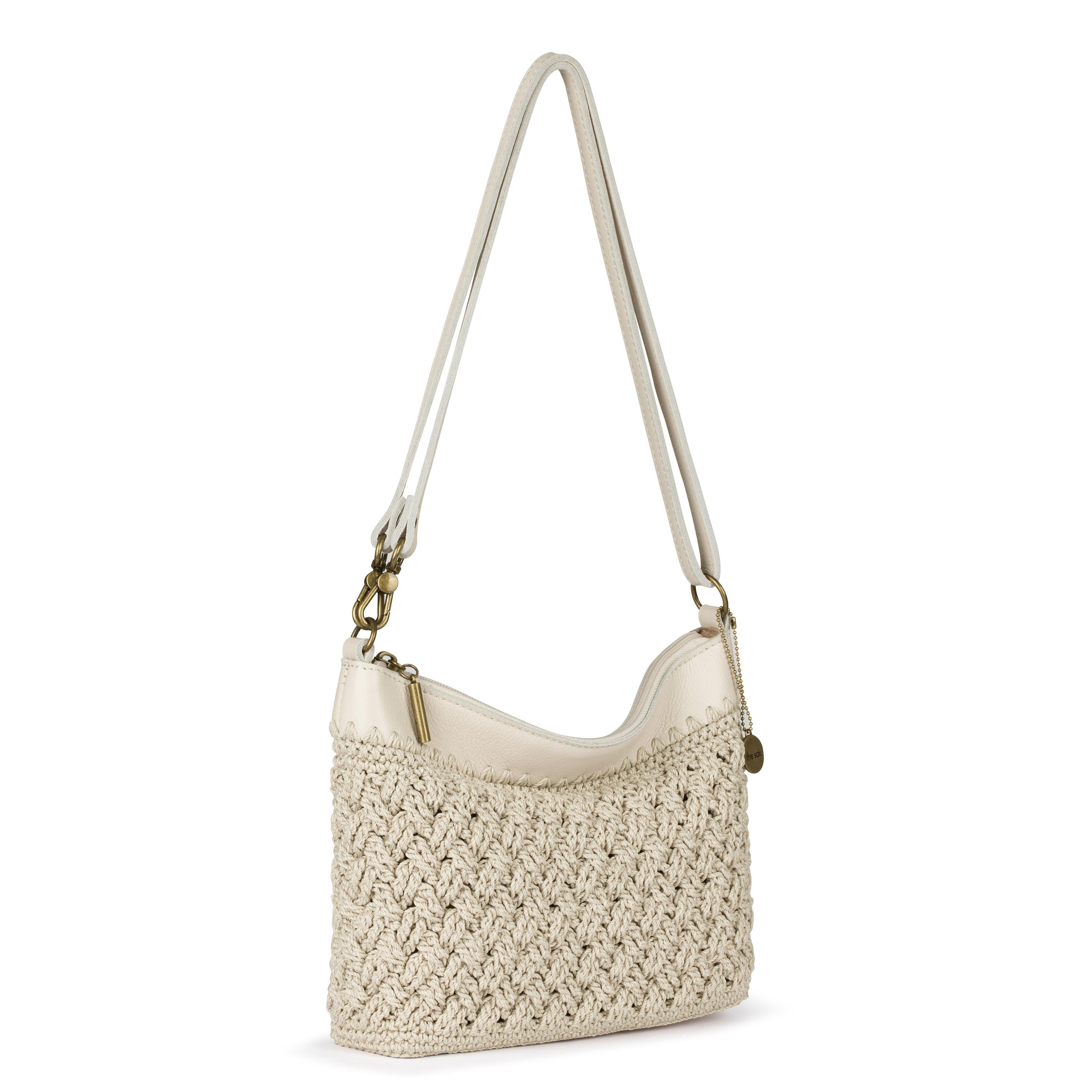 Lumi Crossbody Bag - Hand Crochet Ecru Cozy Weave Shoulder Purse for Women | Boho Chic Fashion Accessory | Perfect for Everyday Use, Shopping & Travel
