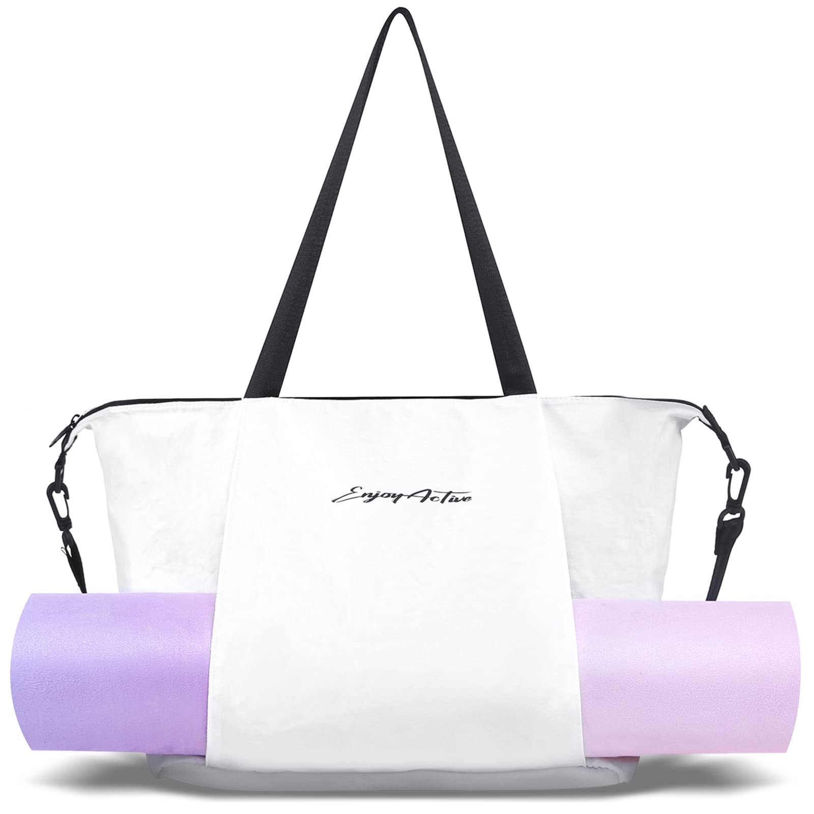 Premium Yoga Mat Bag with Full Zip & Multi-Pockets - Waterproof Nylon Gym Tote for 1/4