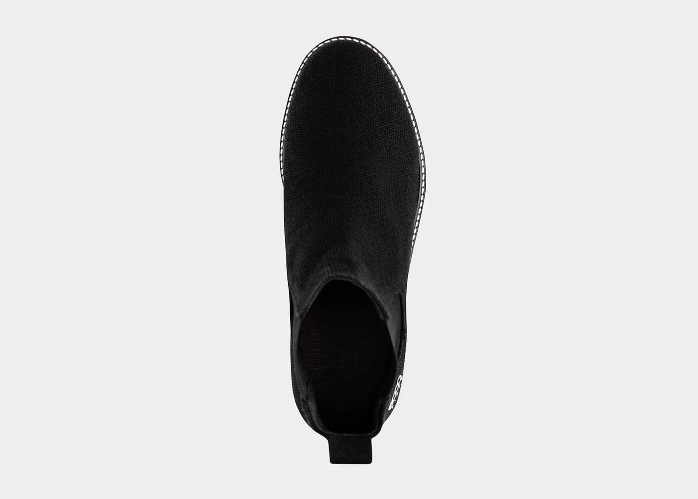 Vegan Hemp Chelsea Boots for Men | Black | Eco-Friendly & Comfortable | Perfect for Casual Wear, Outdoor Adventures & Sustainable Fashion