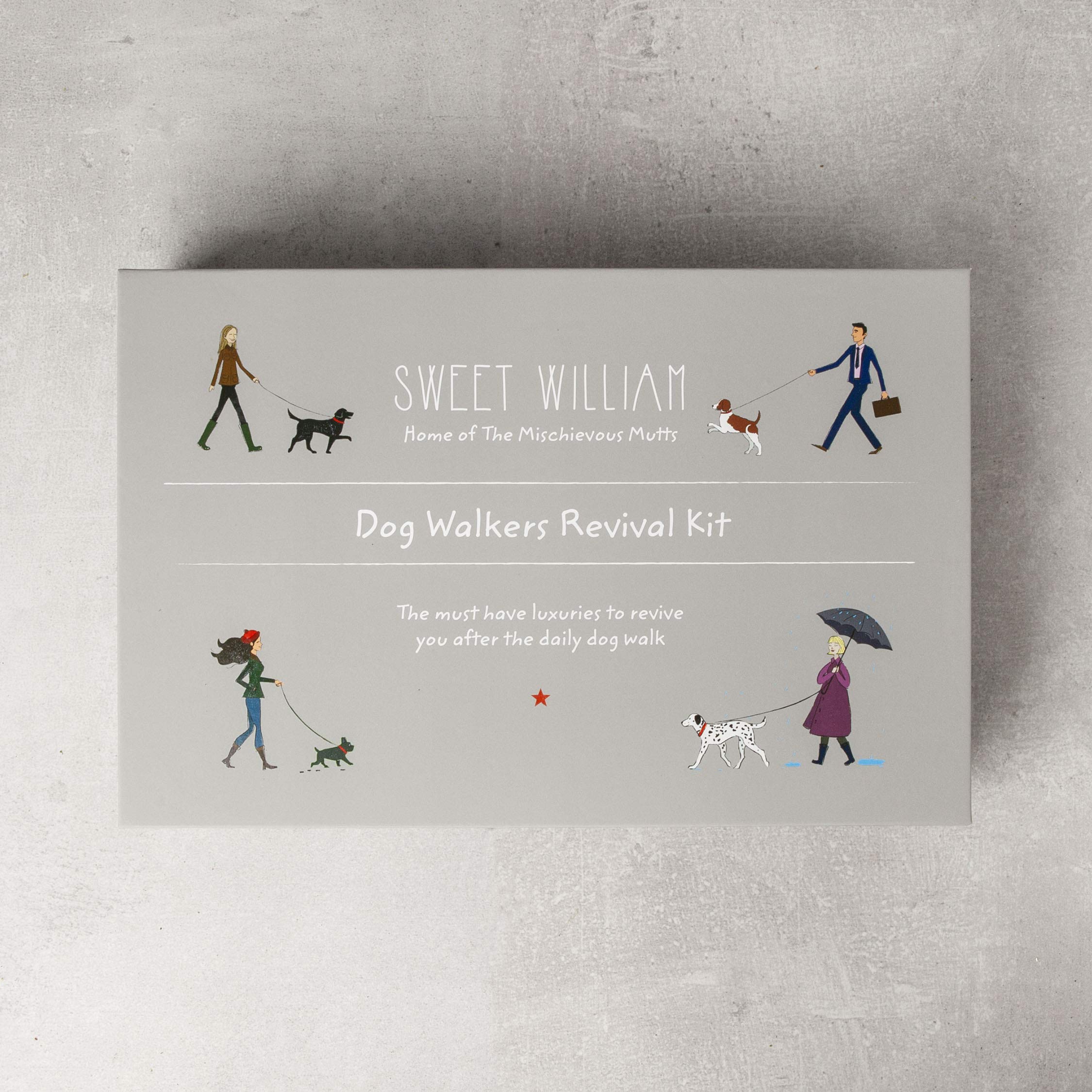 Sweet William Dog Walkers Revival Kit - Luxury Body Care Gift Set with Hand Cream, Bath Foam, Foot Cream & Handmade Soap | Perfect for Post-Walk Pampering & Relaxation Gifts for Dog Lovers