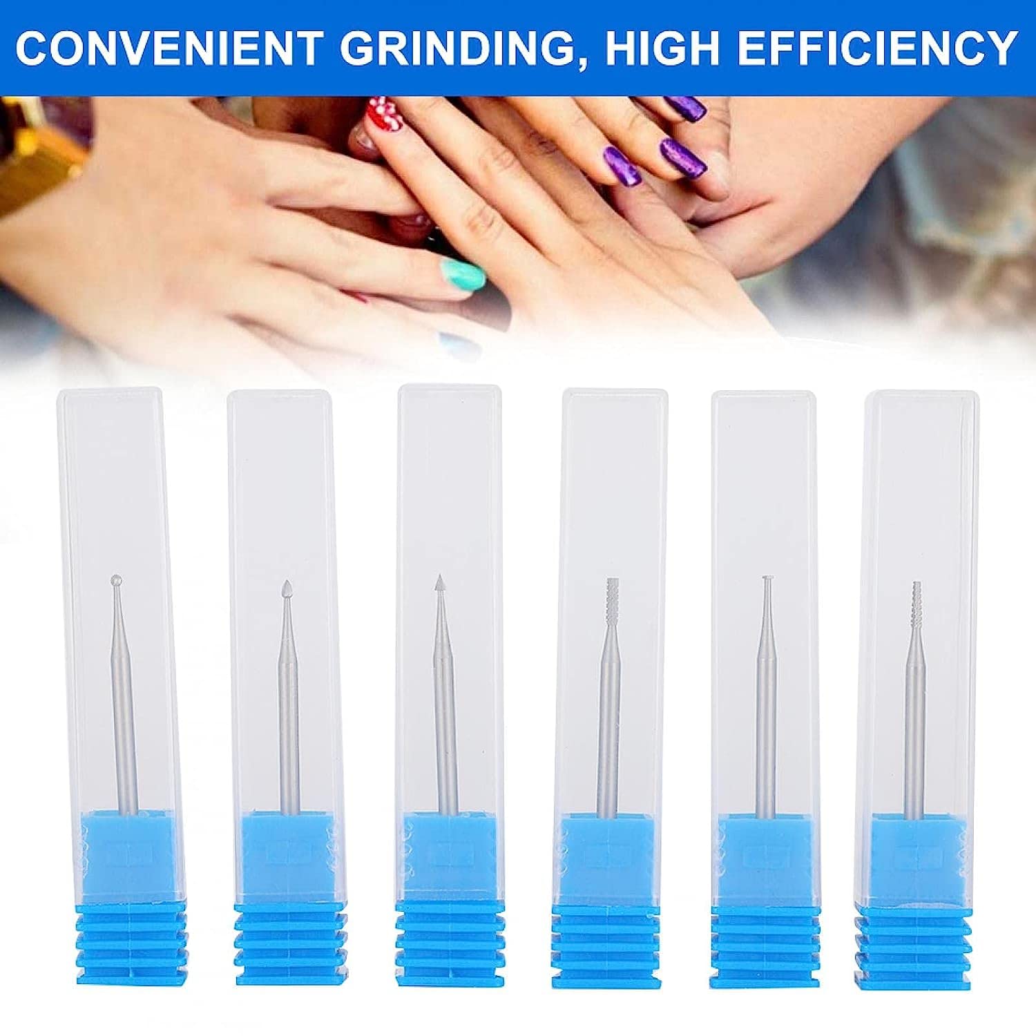 2pc Nail Drill Bits Set - 1.4mm Safe Manicure Tools for Home & Salon Care