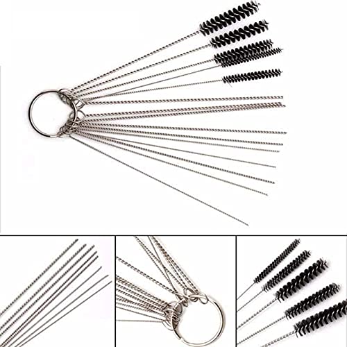 Motorcycle Carburetor Cleaner Kit - 10 Needles & 5 Brushes for Engine Maintenance - Perfect for Bike & Auto Care