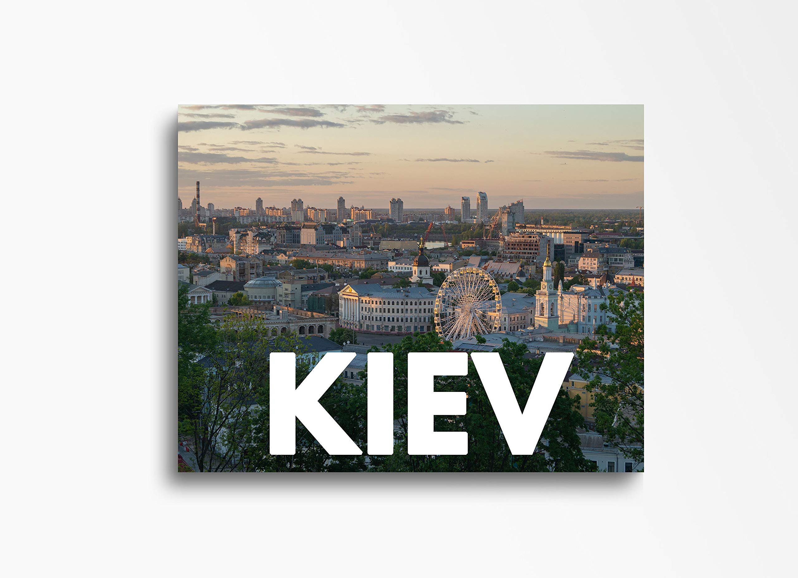 Kiev Skyline Canvas Wall Art - 30x40 Inch Downtown Cityscape Painting, Ready to Hang Home Decor for Living Room, Bedroom, Kitchen & Office | Perfect Gift for Housewarming & Interior Design