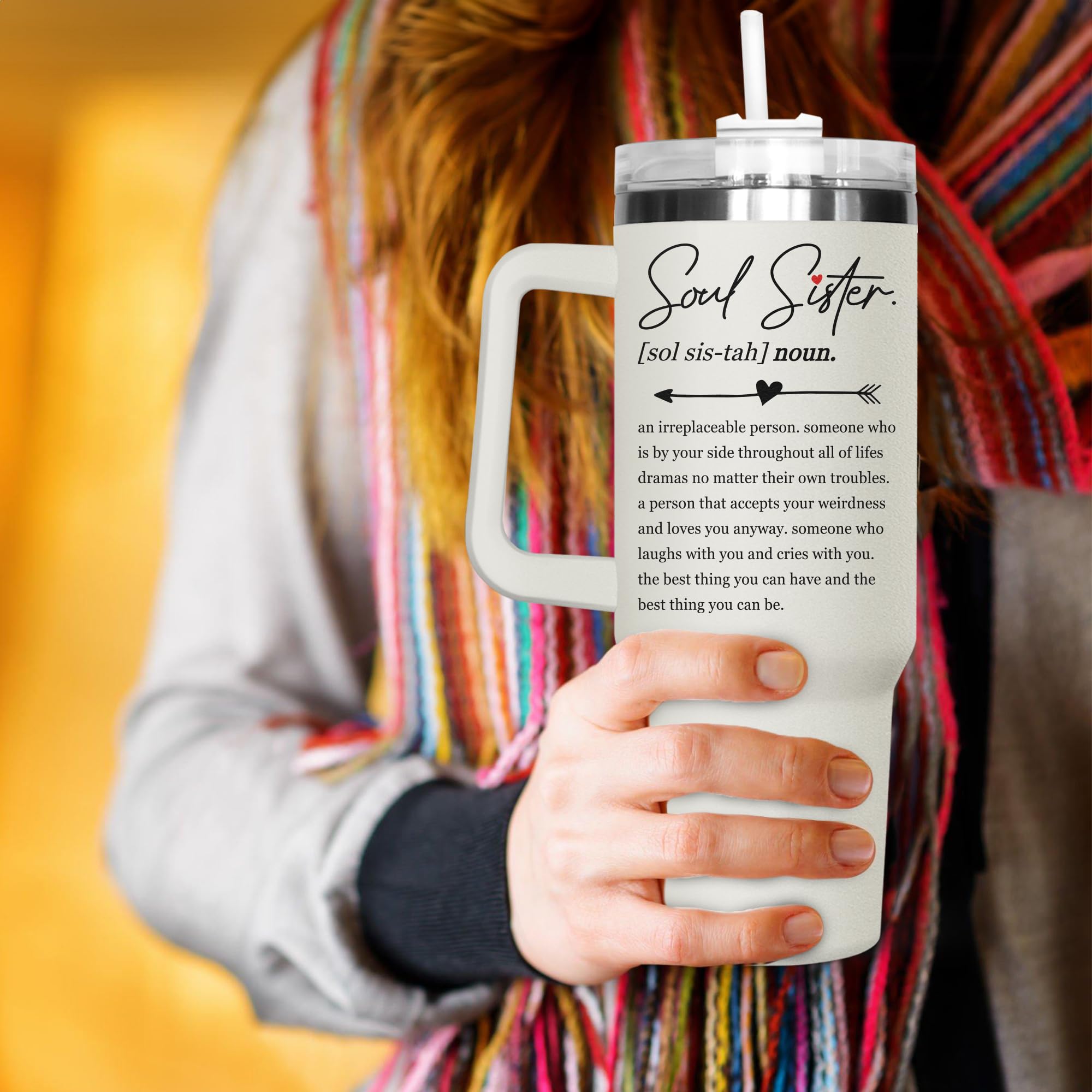 Best Friendship Gifts for Women - 40Oz Insulated Tumbler for Best Friend, Sister & BFF - Birthday, Christmas & Special Occasion Gifts - Perfect for Coffee, Tea & Cold Drinks On-The-Go