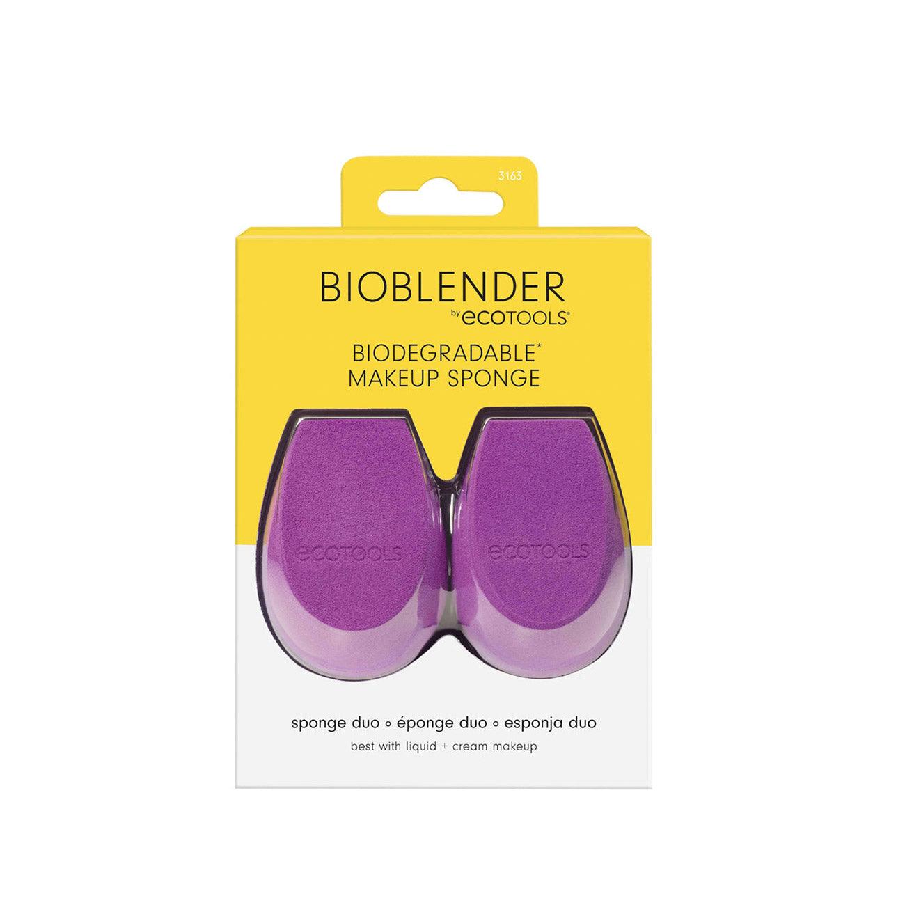 EcoTools Bioblender Makeup Sponge Duo - Vegan Beauty Blenders for Flawless Foundation & Concealer Application - Perfect for Everyday Makeup & Professional Use