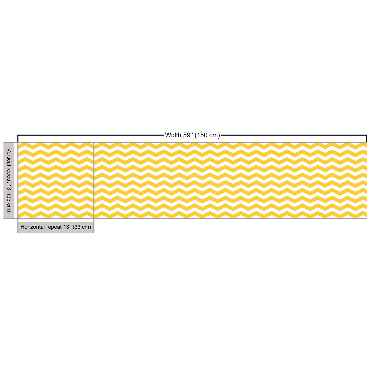Ambesonne Yellow Chevron Fabric - Modern Zigzag Design for Upholstery & Home Decor | Summer Collection