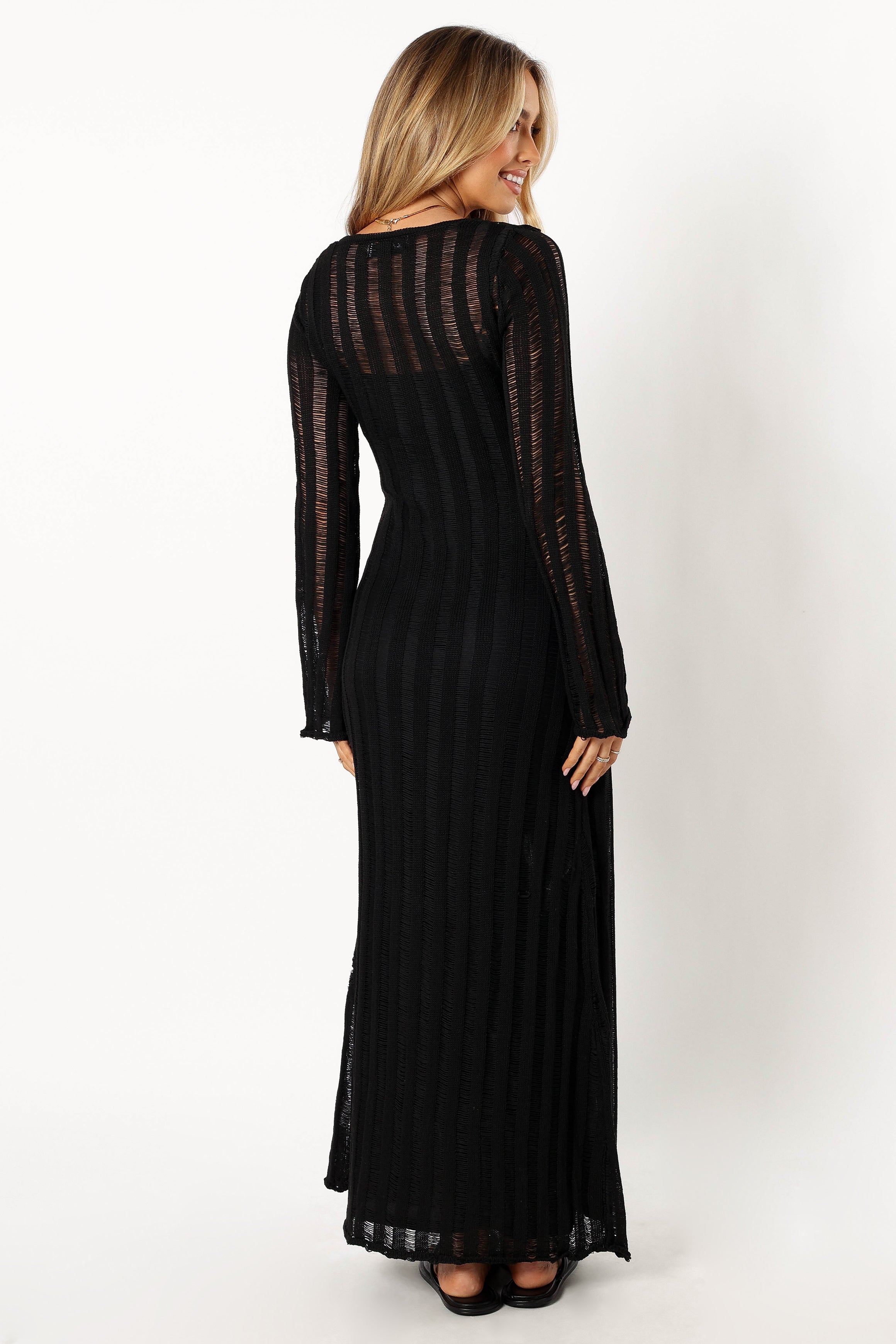 Elegant Black Long Sleeve Maxi Dress for Women - Perfect for Fall, Winter & Special Occasions | Jaye Fashion