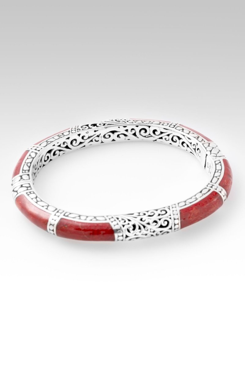 Share Joy Bangle™ - Genuine Red Sponge Coral Bracelet for Women | Elegant Handmade Jewelry Gift for Birthday, Anniversary & Special Occasions | Perfect for Boho, Beach & Everyday Wear
