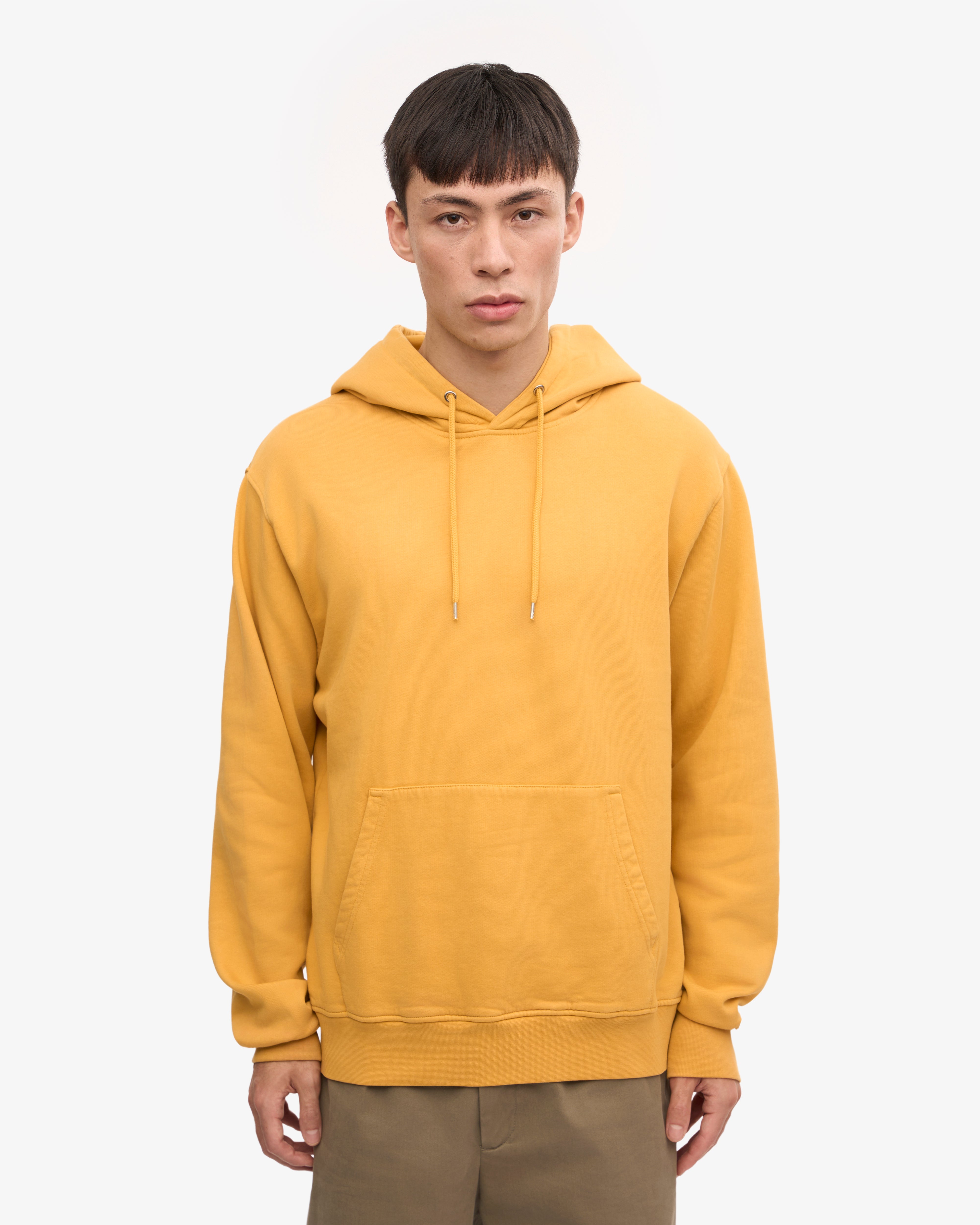 Organic Cotton Classic Hoodie - Burned Yellow | Eco-Friendly Unisex Pullover for Casual Wear & Outdoor Activities