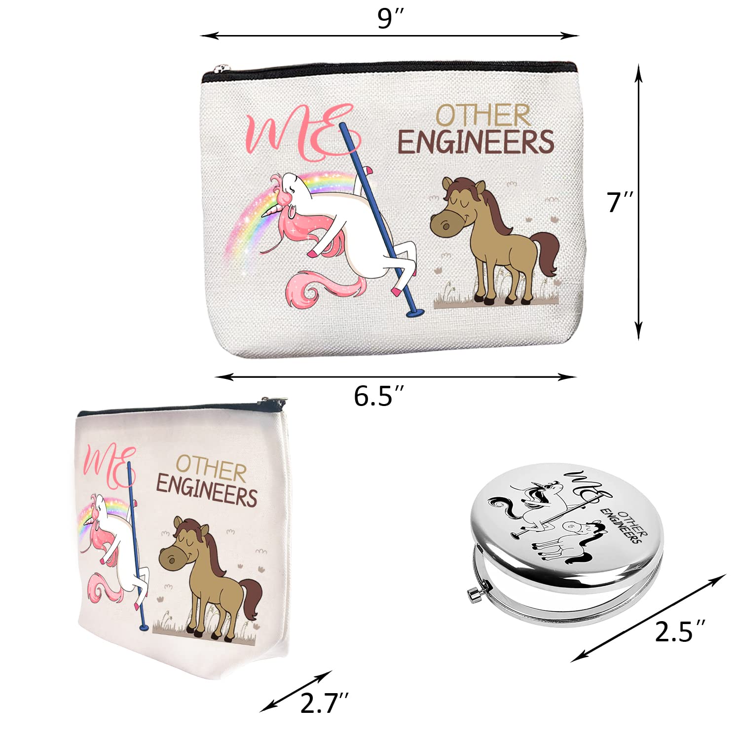 Engineer Gifts for Men & Women - Premium Engineering Makeup Bag & Cosmetic Pouch - Perfect Christmas, Graduation & Appreciation Gifts for Engineers & Engineering Students - Ideal for Work, Travel & Daily Organization