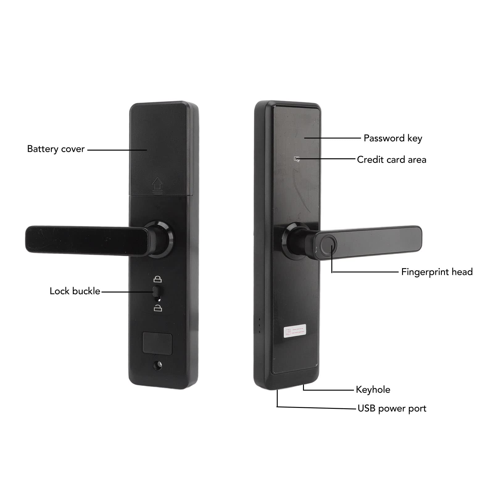 Smart Fingerprint Door Lock - Keyless Entry, Auto Locking, Anti-Theft Security for Home & Office - Works with APP Control - Perfect for Apartments, Vacation Homes & Airbnb Rentals
