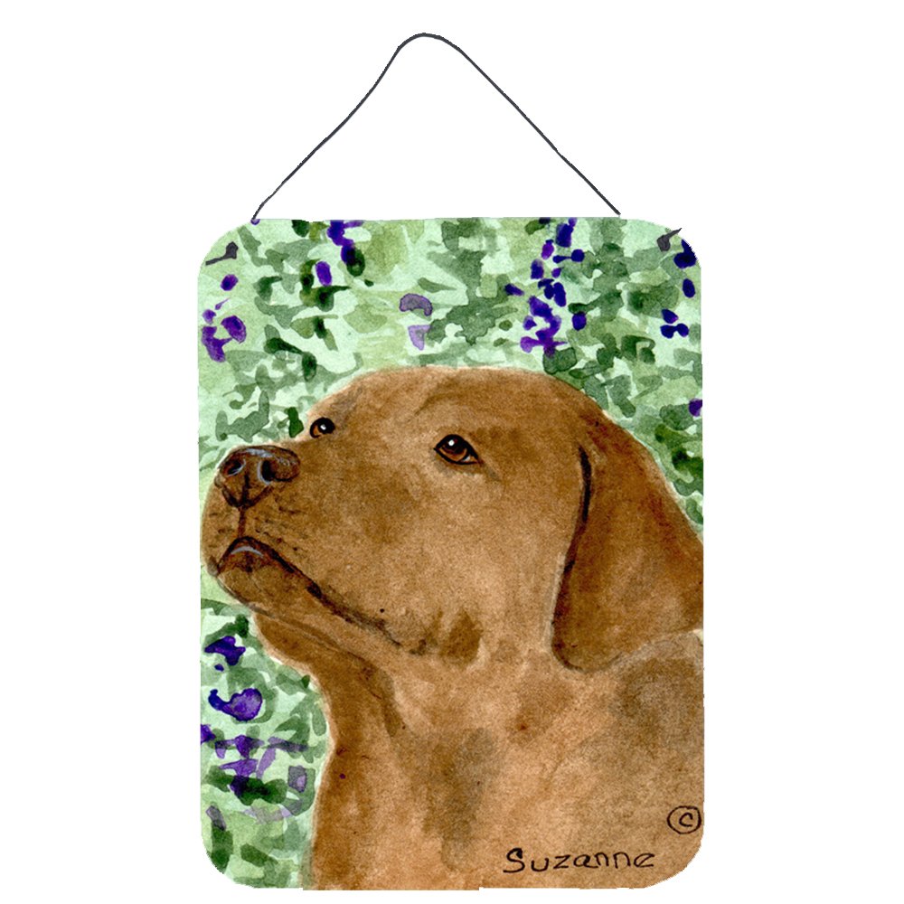 Chocolate Labrador Metal Wall Sign - 12x16 Aluminum Door Hanging Art for Kitchen, Bar, Bathroom & Front Door Decor | Durable Multi-Color Home Plaque | Perfect for Pet Lovers & Dog-Themed Room Decor