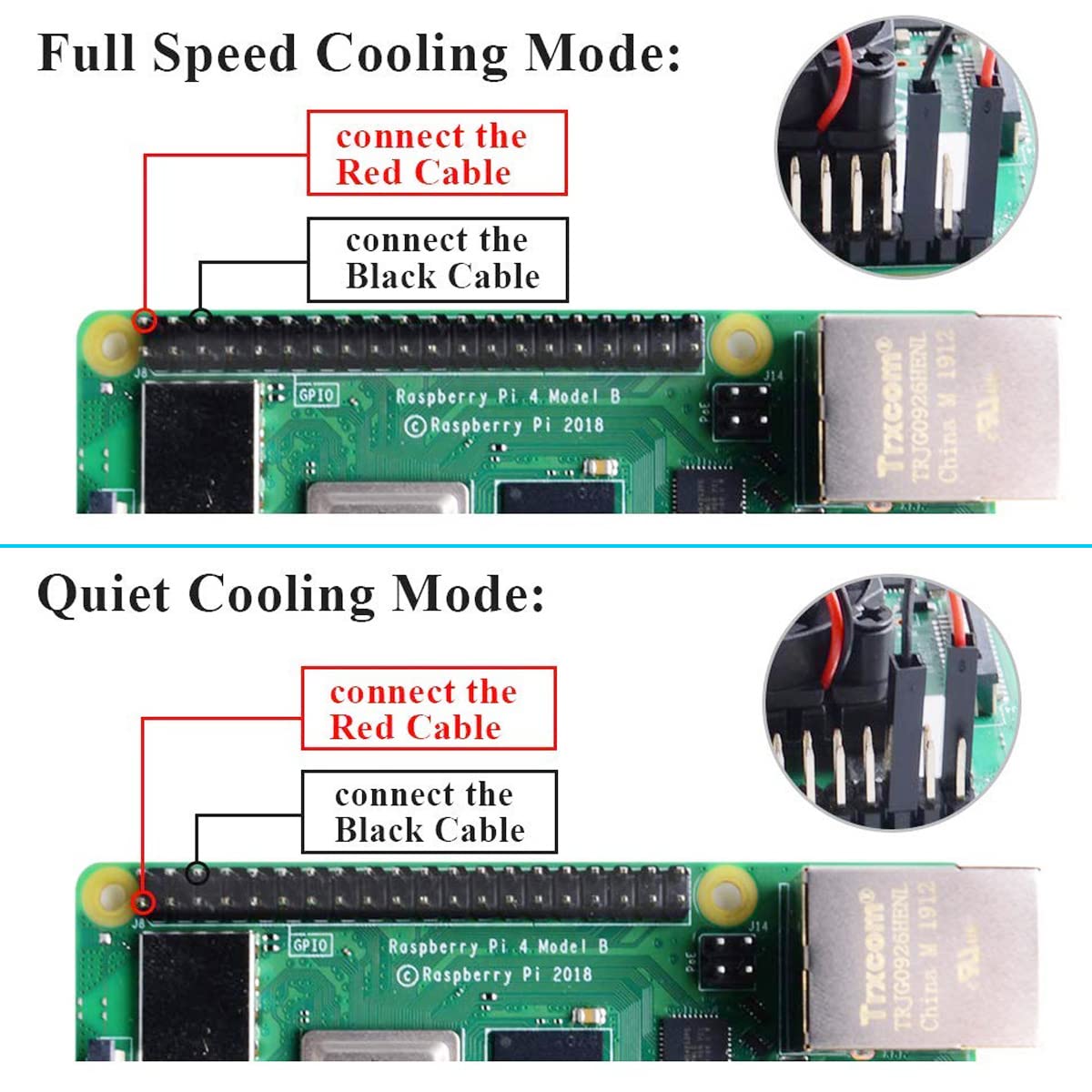 2 Pack 30x30x7mm DC 5V Brushless Cooling Fan with Heatsink & Screw Kit for Raspberry Pi 4 Model B - Perfect for Overclocking, Gaming & DIY Electronics Projects