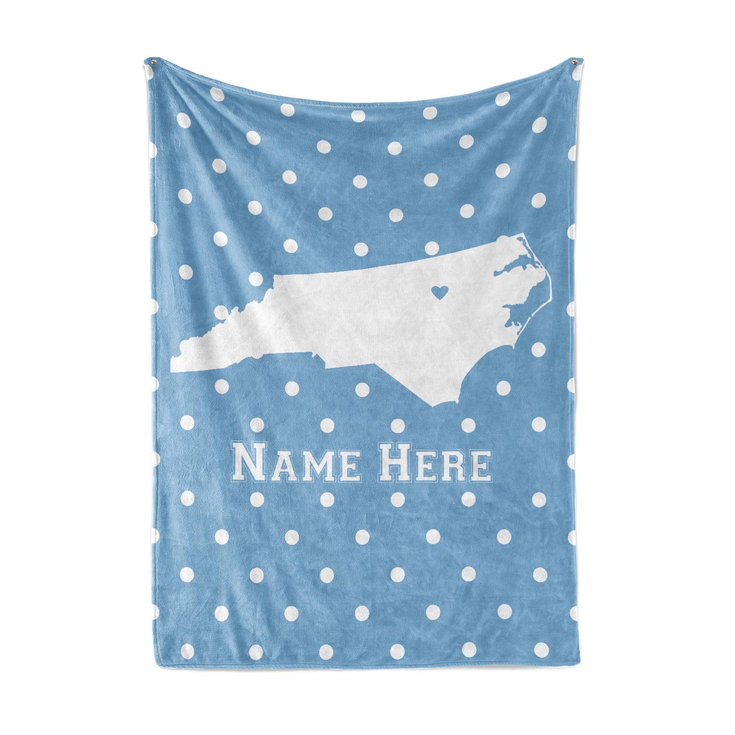 Personalized North Carolina Fleece Throw Blanket - Custom Chapel Hill Edition with Family Name - Cozy Gift for Home, Dorm & Travel